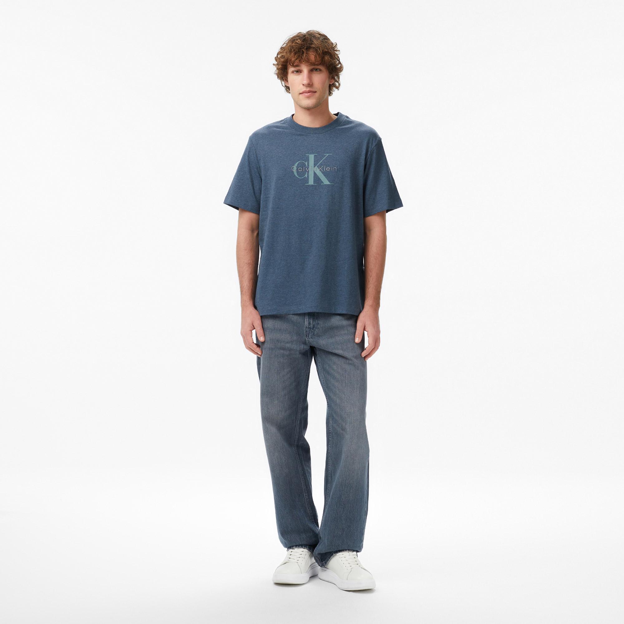 Calvin Klein Hero Monologo 20S Erkek Mavi T-Shirt
