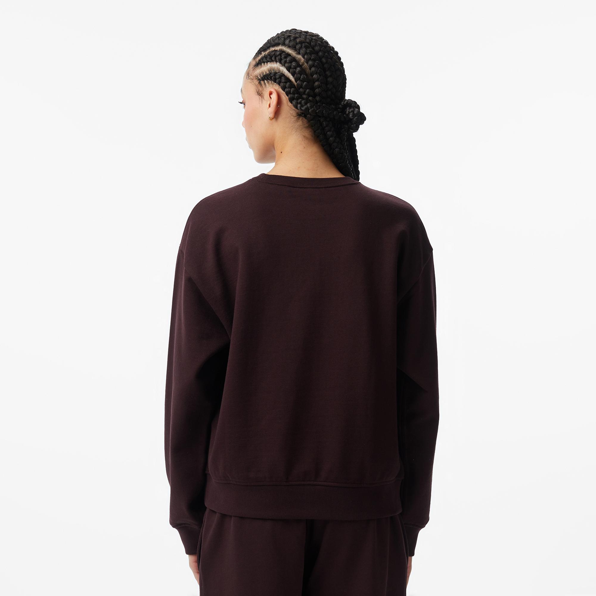 Calvin Klein Monologo French Terry Relaxed Kadın Kahverengi Sweatshirt