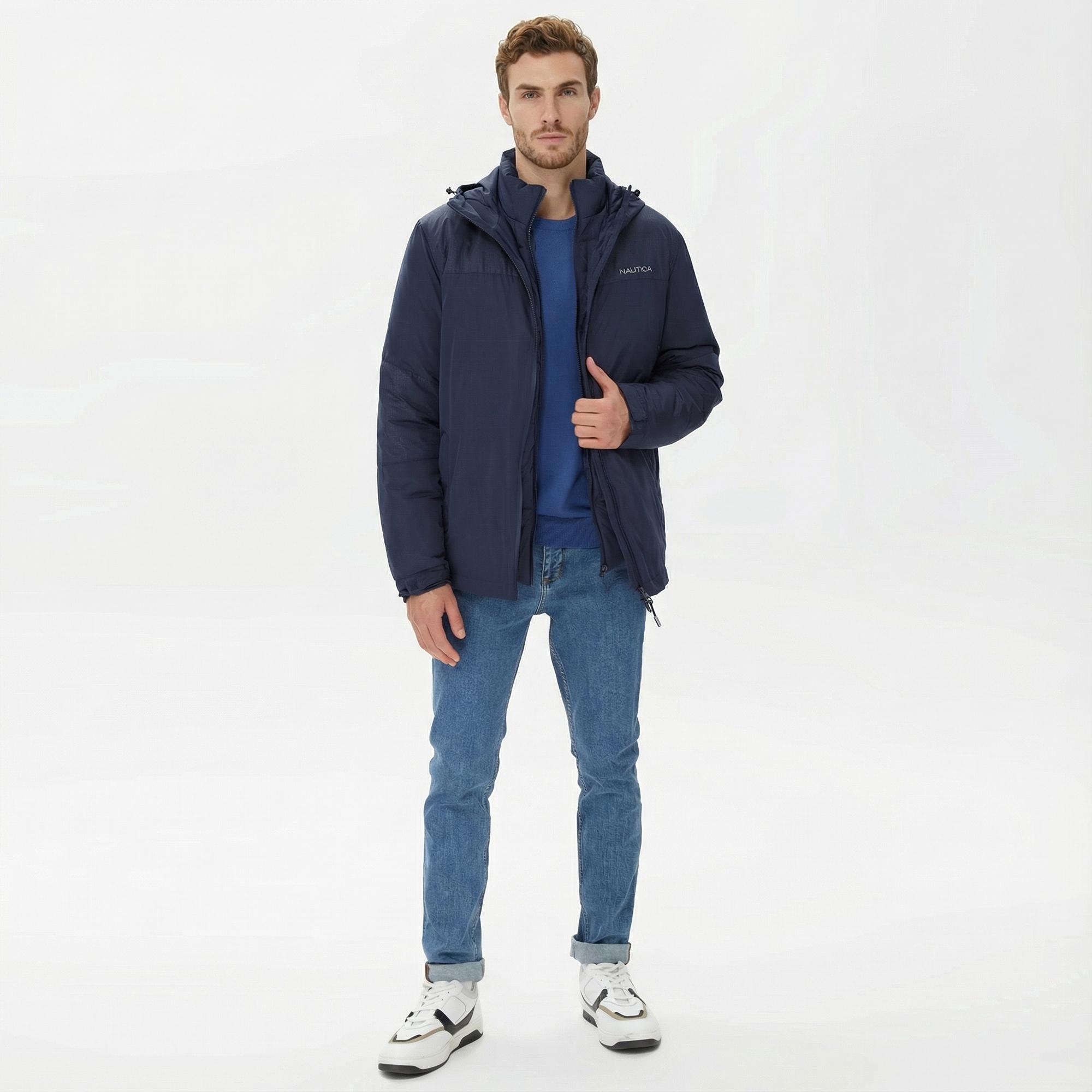 Nautica Erkek Lacivert Standart Fit Mont