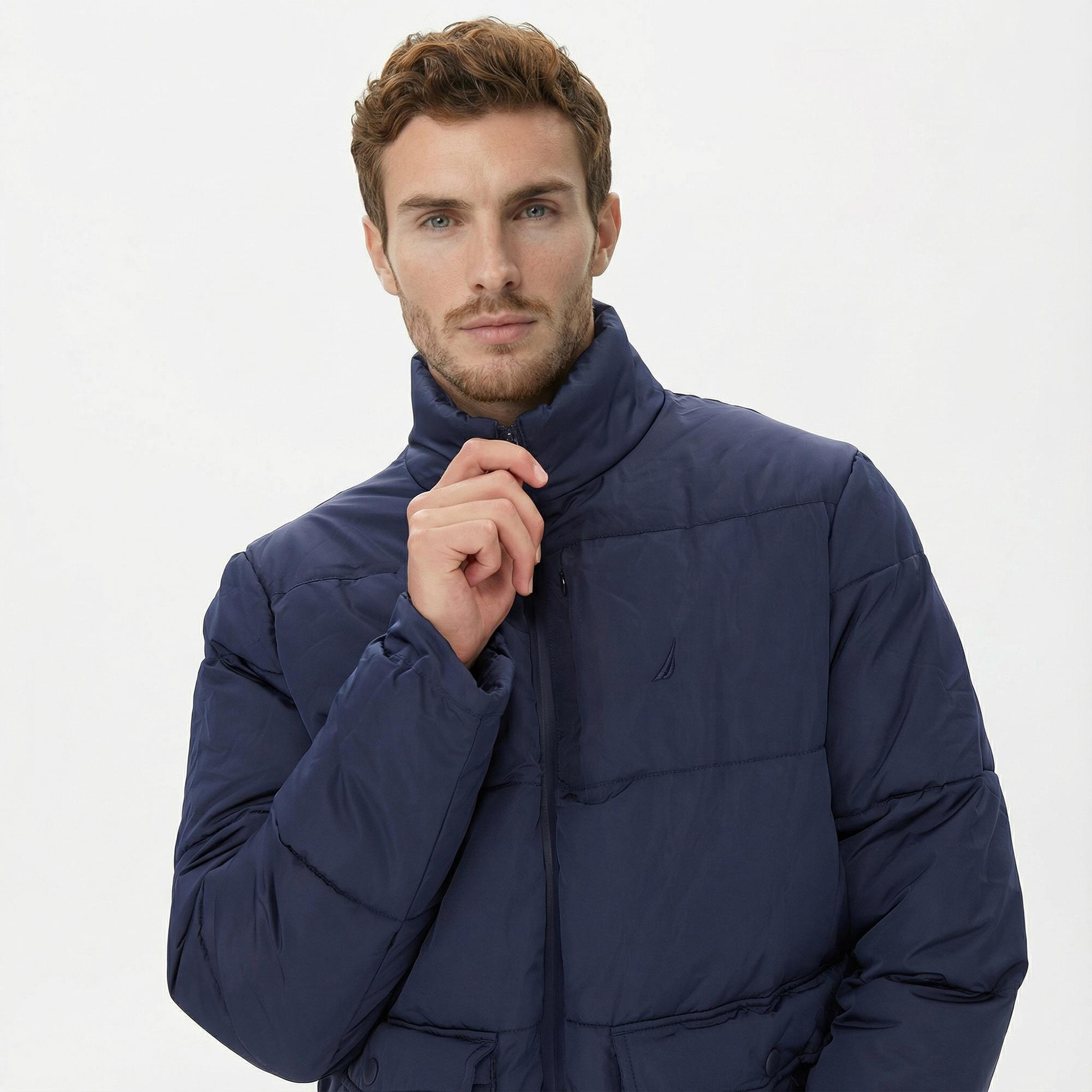 Nautica Erkek Lacivert Standart Fit Mont