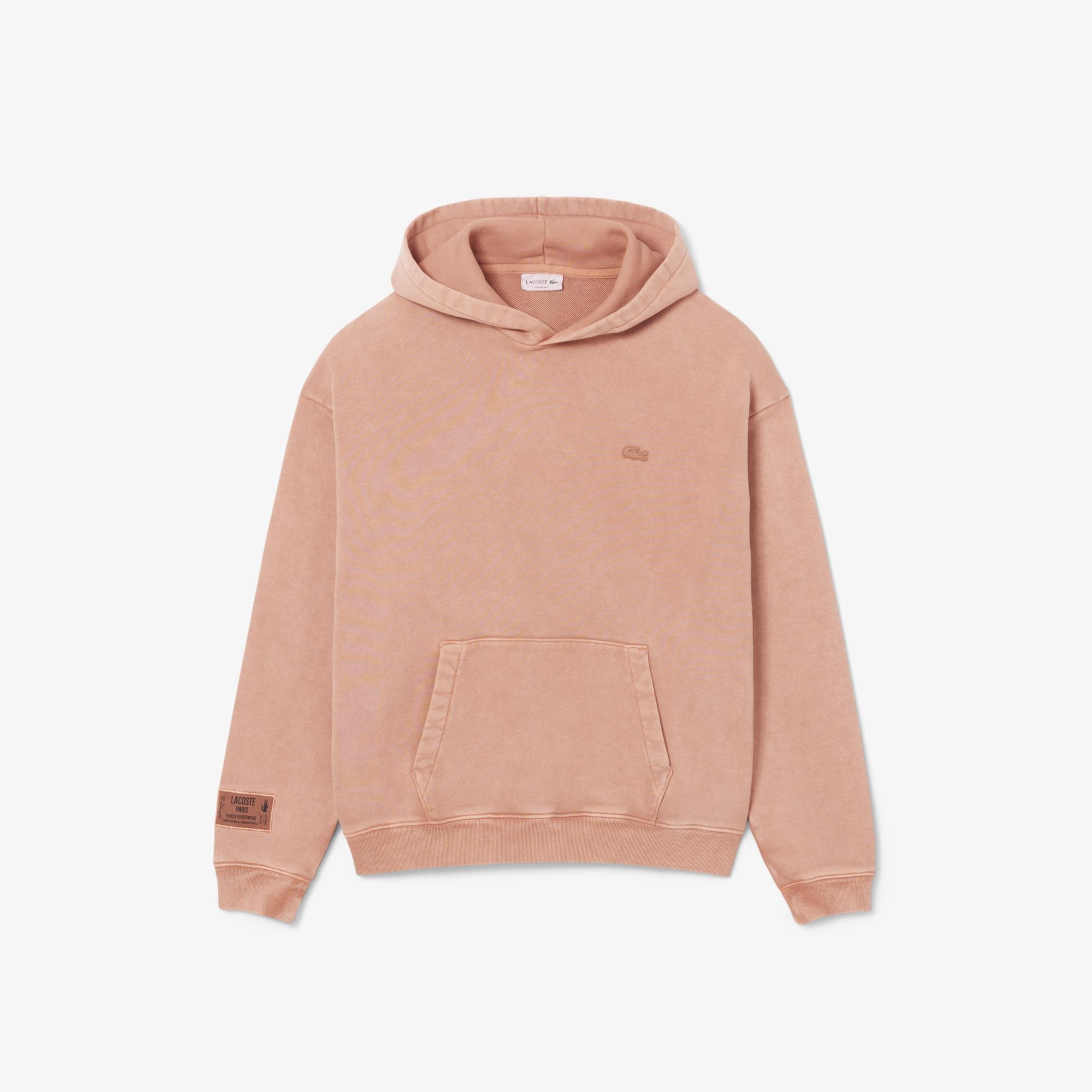 Lacoste Erkek Loose Fit Kapüşonlu Kahverengi Sweatshirt