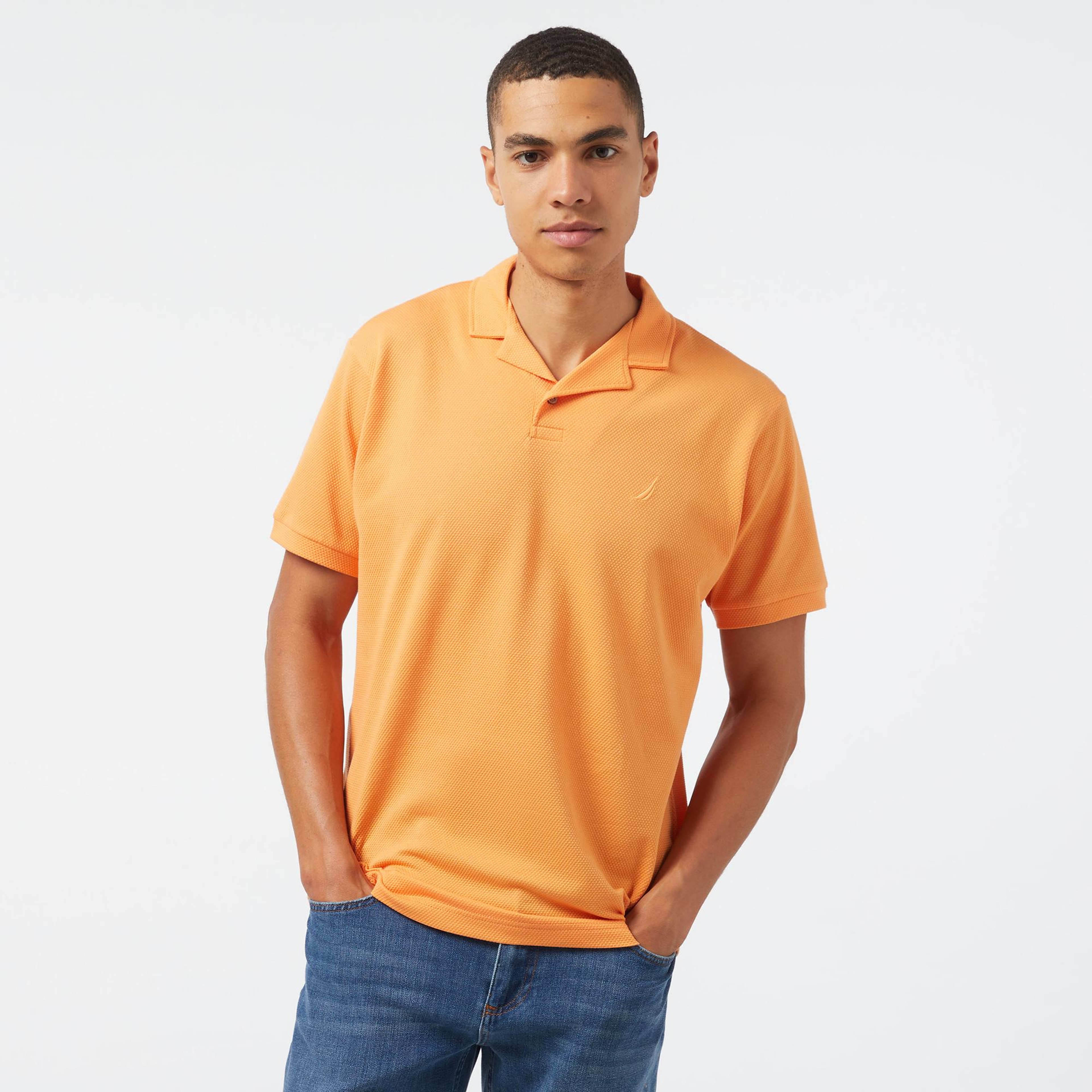 Nautica Erkek Turuncu Classic Fit Kısa Kollu Polo Yaka T-Shirt