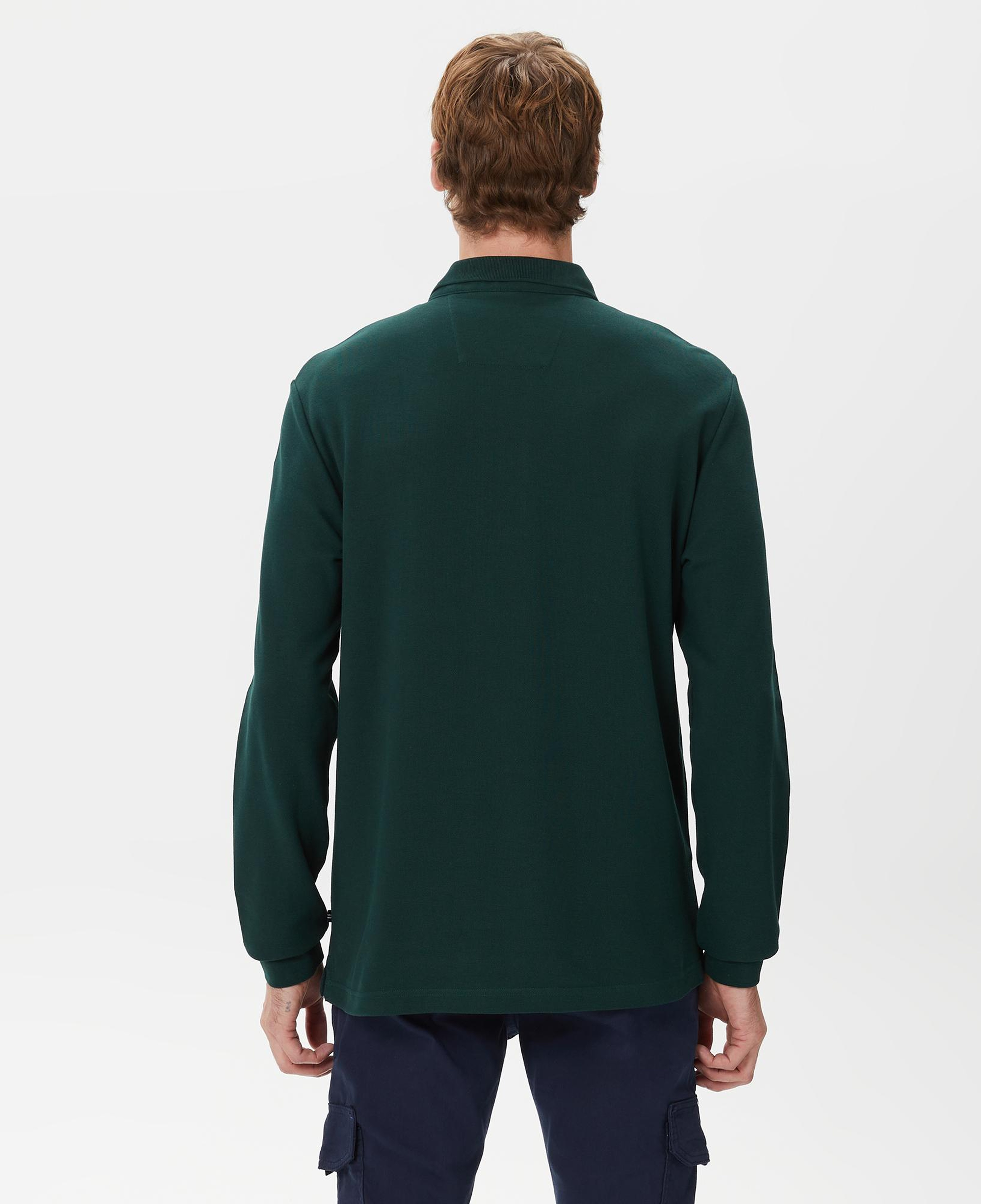 Nautica Erkek Yeşil Classic Fit Uzun Kollu Polo Yaka T-Shirt