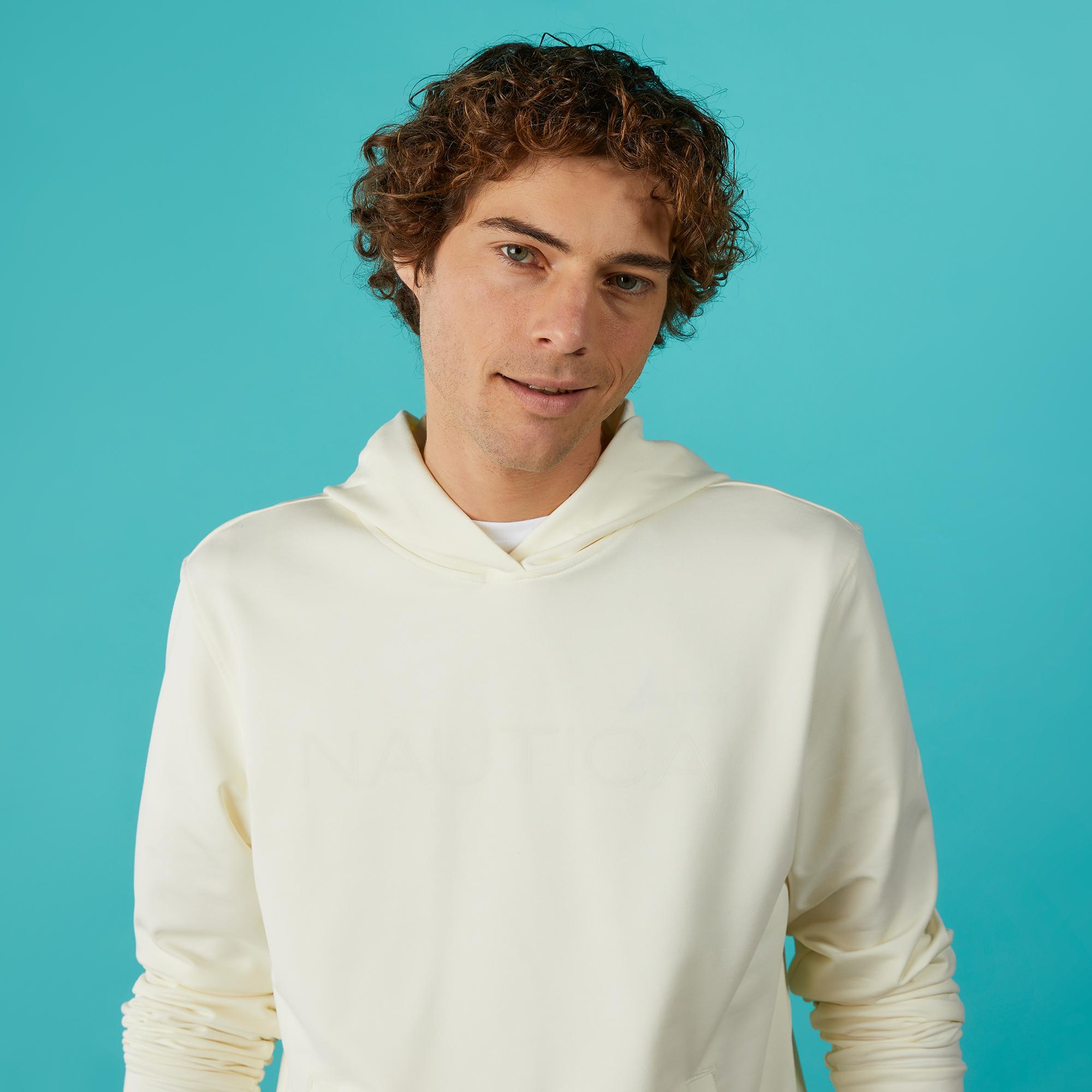Nautica Erkek Krem Rengi Standart Fit Sweatshirt
