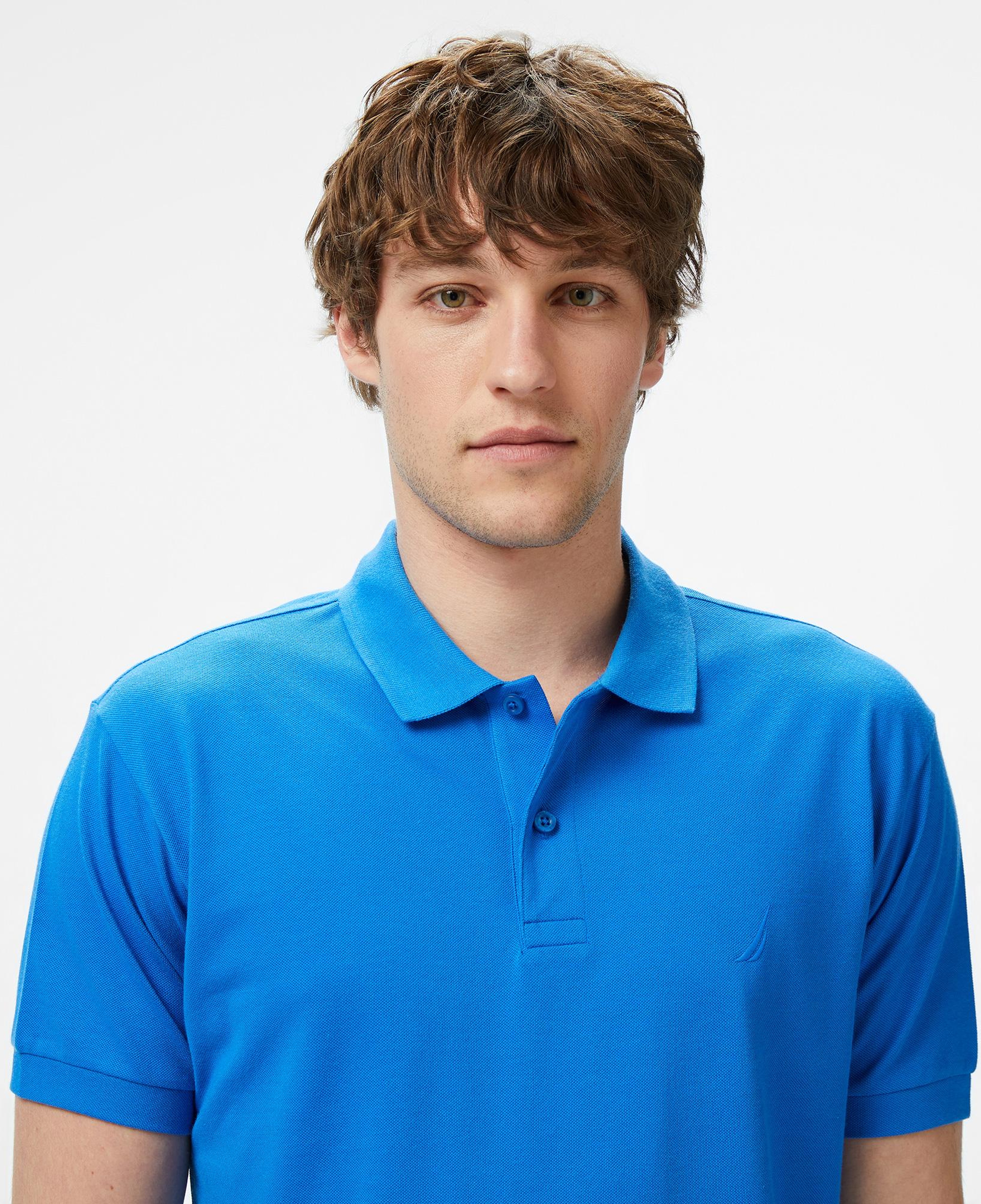 Nautica Erkek Mavi Classic Fit Polo Yaka T-Shirt