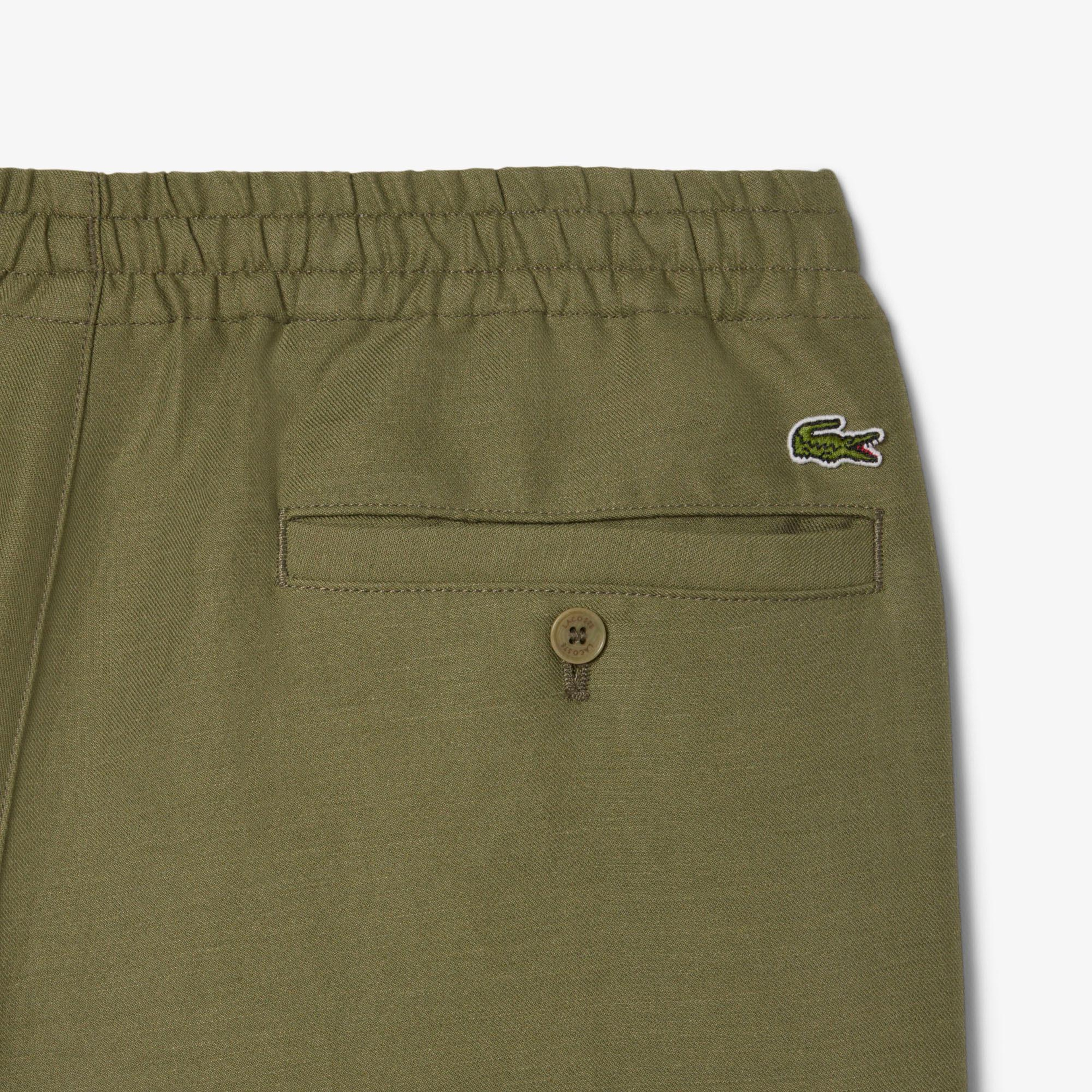 Lacoste Erkek Regular Fit Keten Haki Şort