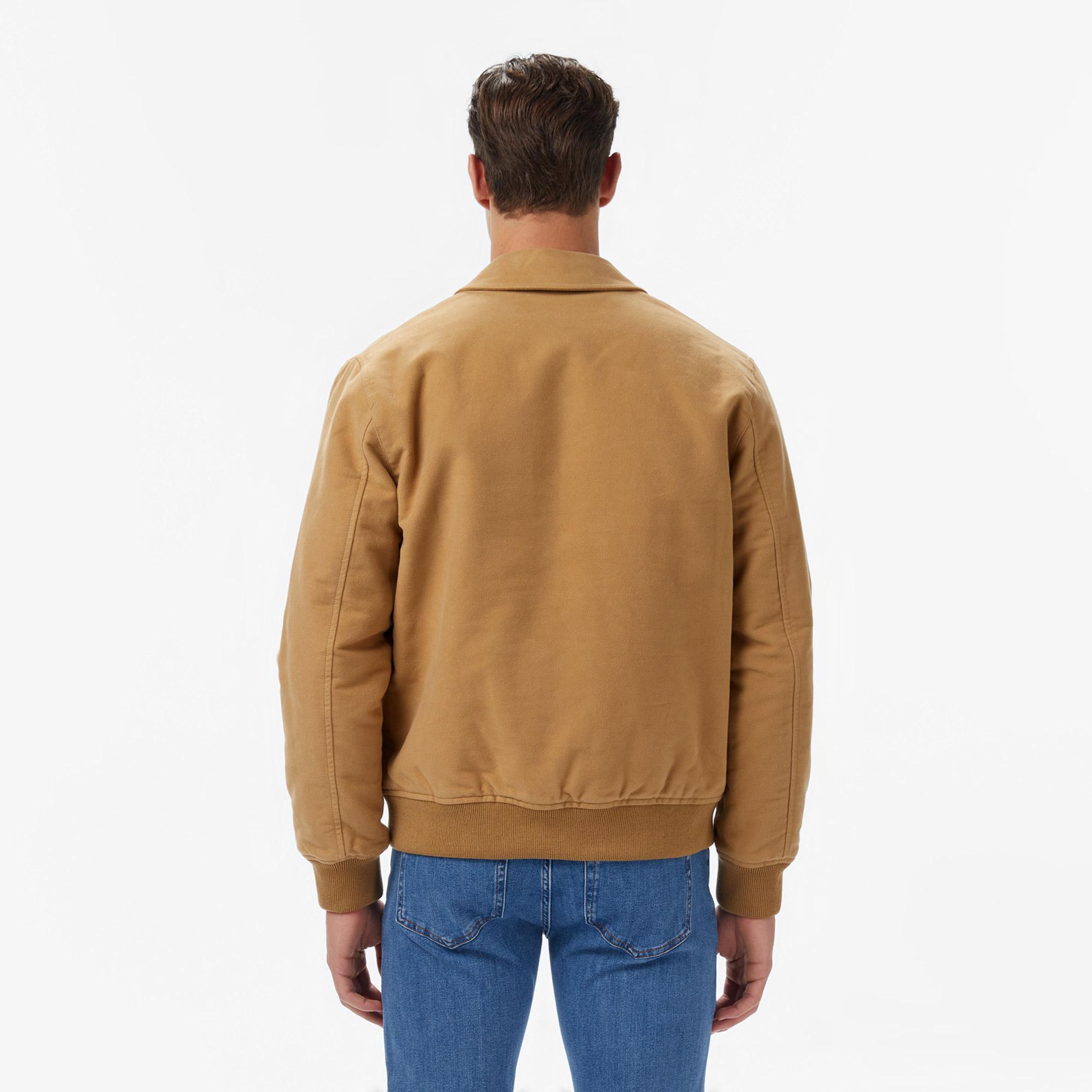 Lacoste Erkek Classic Fit Gömlek Yaka Bej Ceket