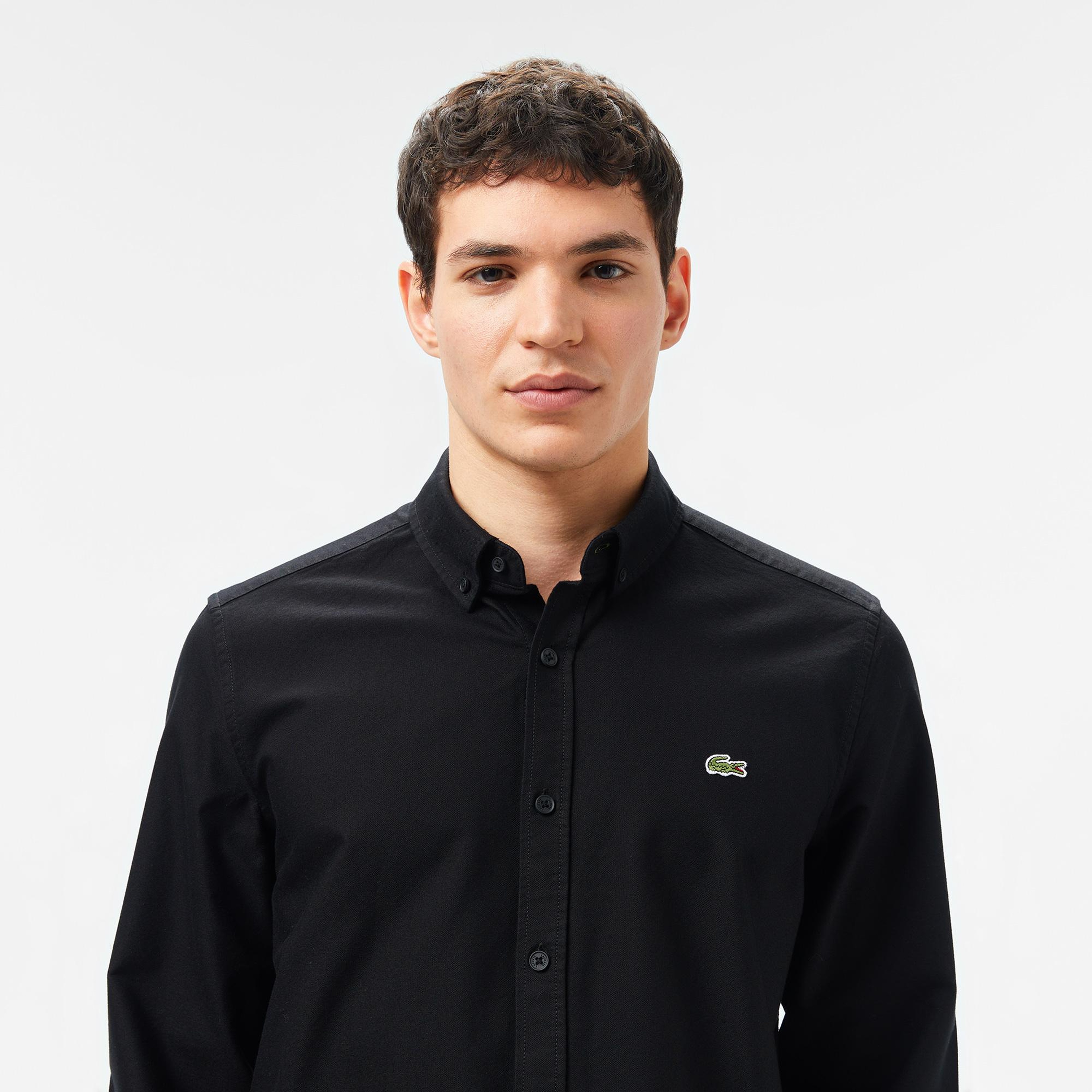 Lacoste Erkek Slim Fit Siyah Gömlek