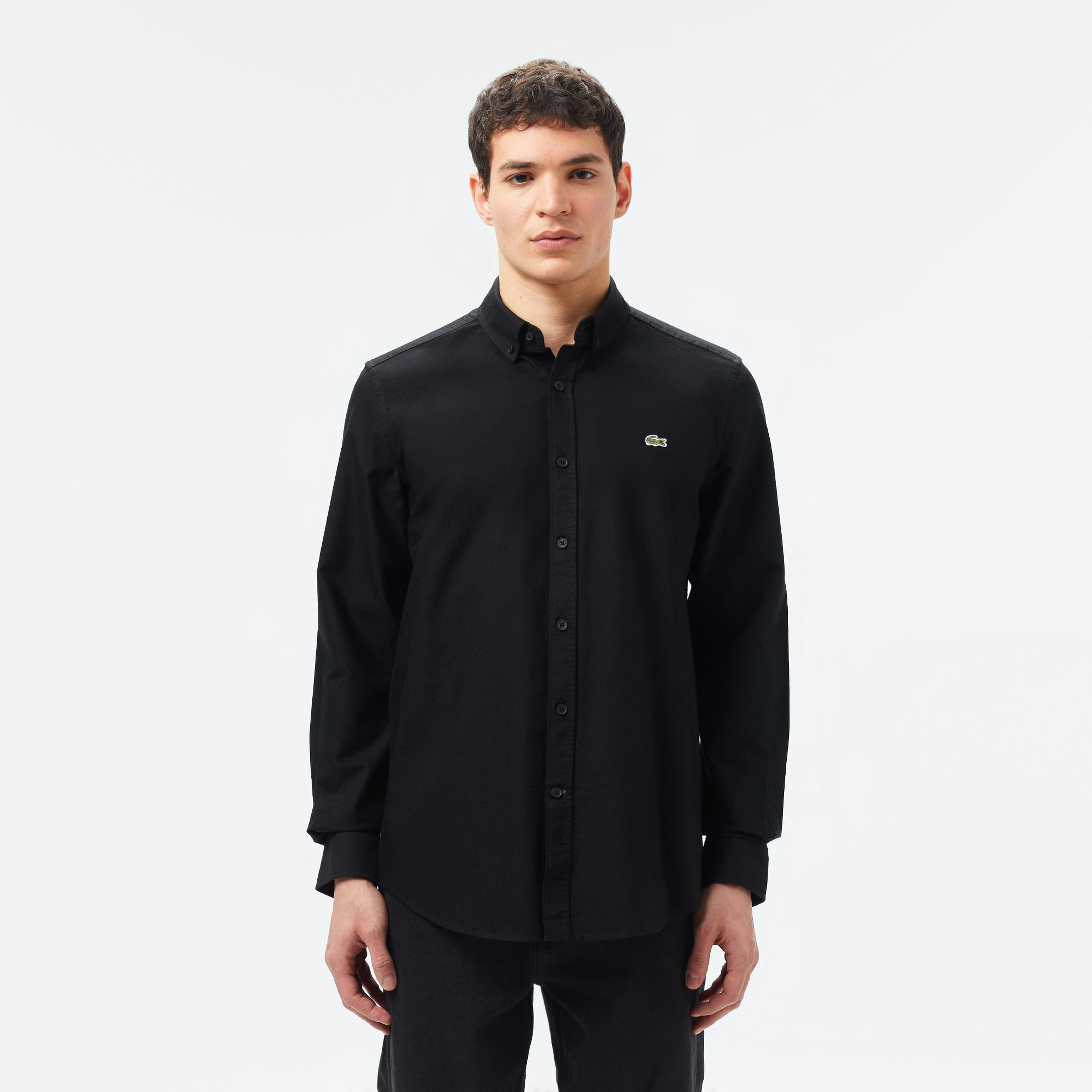 Lacoste Erkek Slim Fit Siyah Gömlek