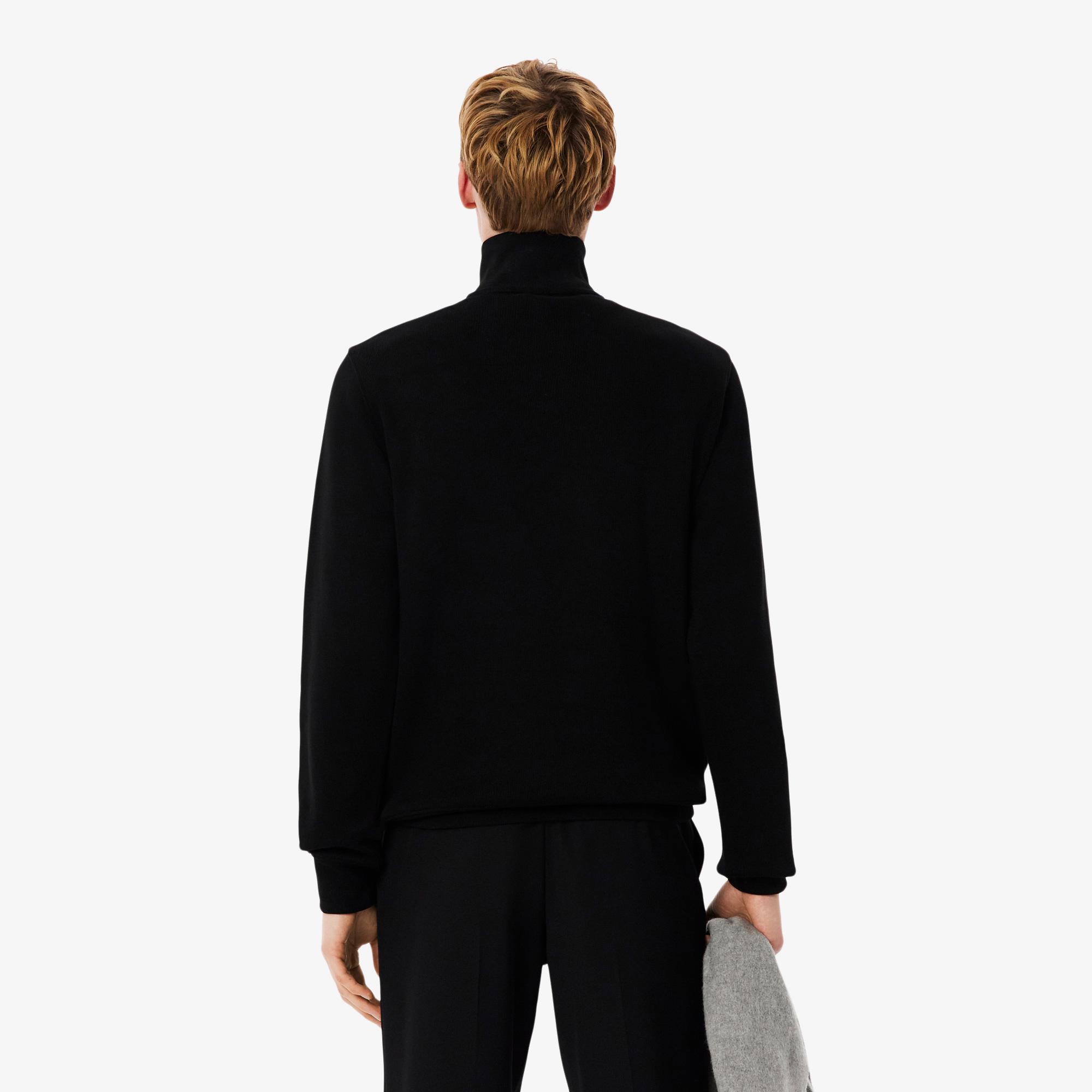 Lacoste Erkek Classic Fit Fermuarlı Siyah Sweatshirt