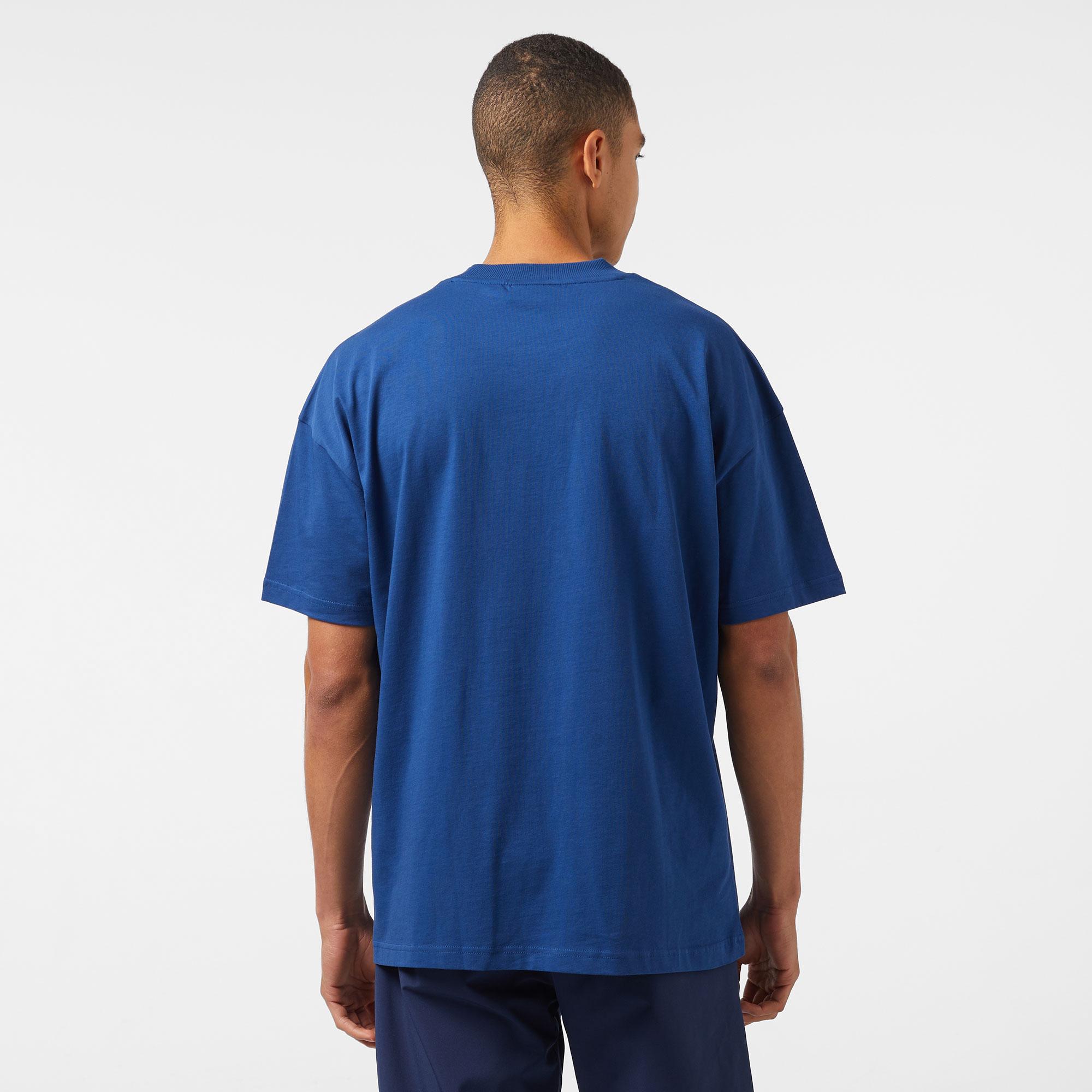 Lacoste Erkek Relaxed Fit Bisiklet Yaka Baskılı Lacivert T-Shirt