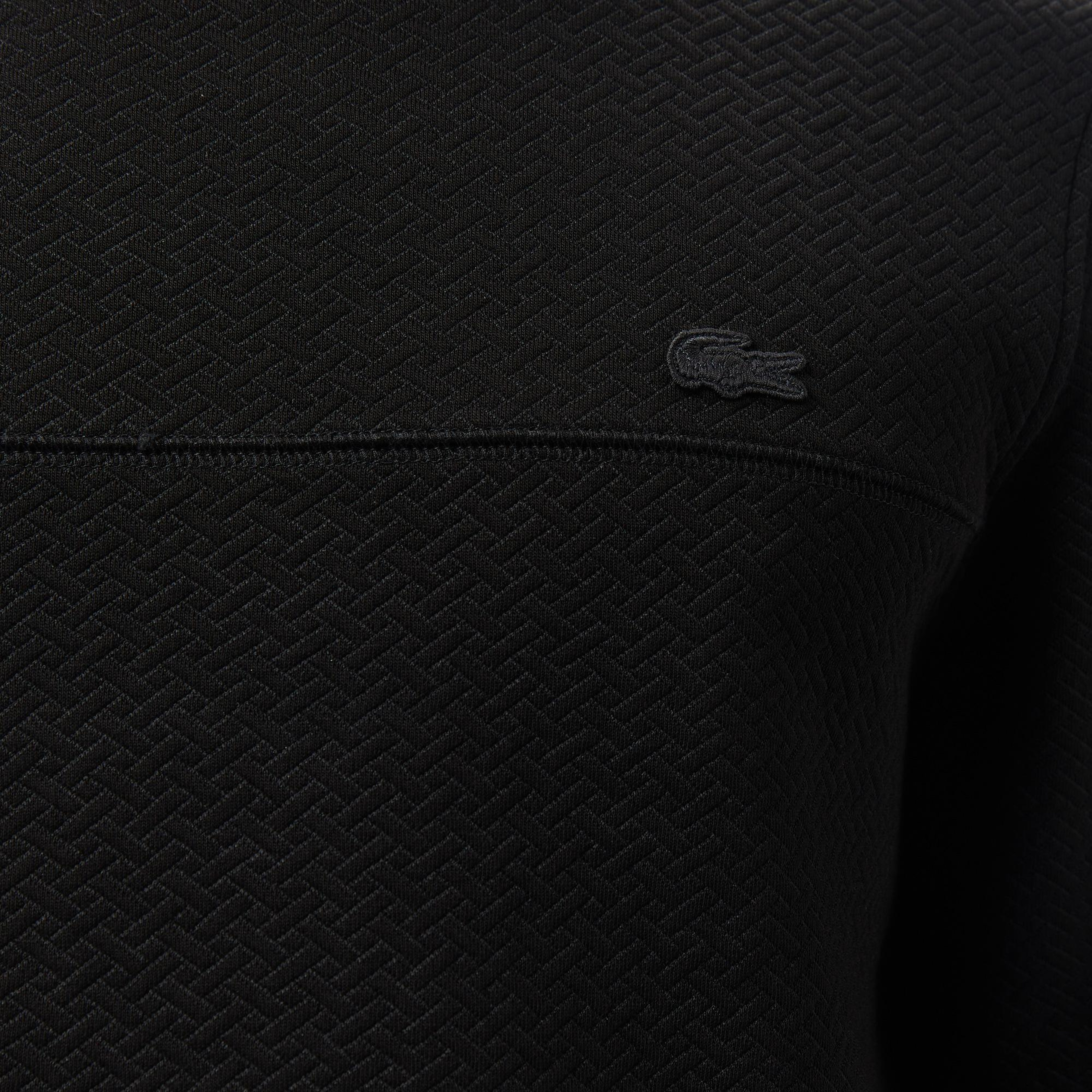 Lacoste Erkek Regular Fit Uzun Kollu Bisiklet Yaka Siyah T-Shirt