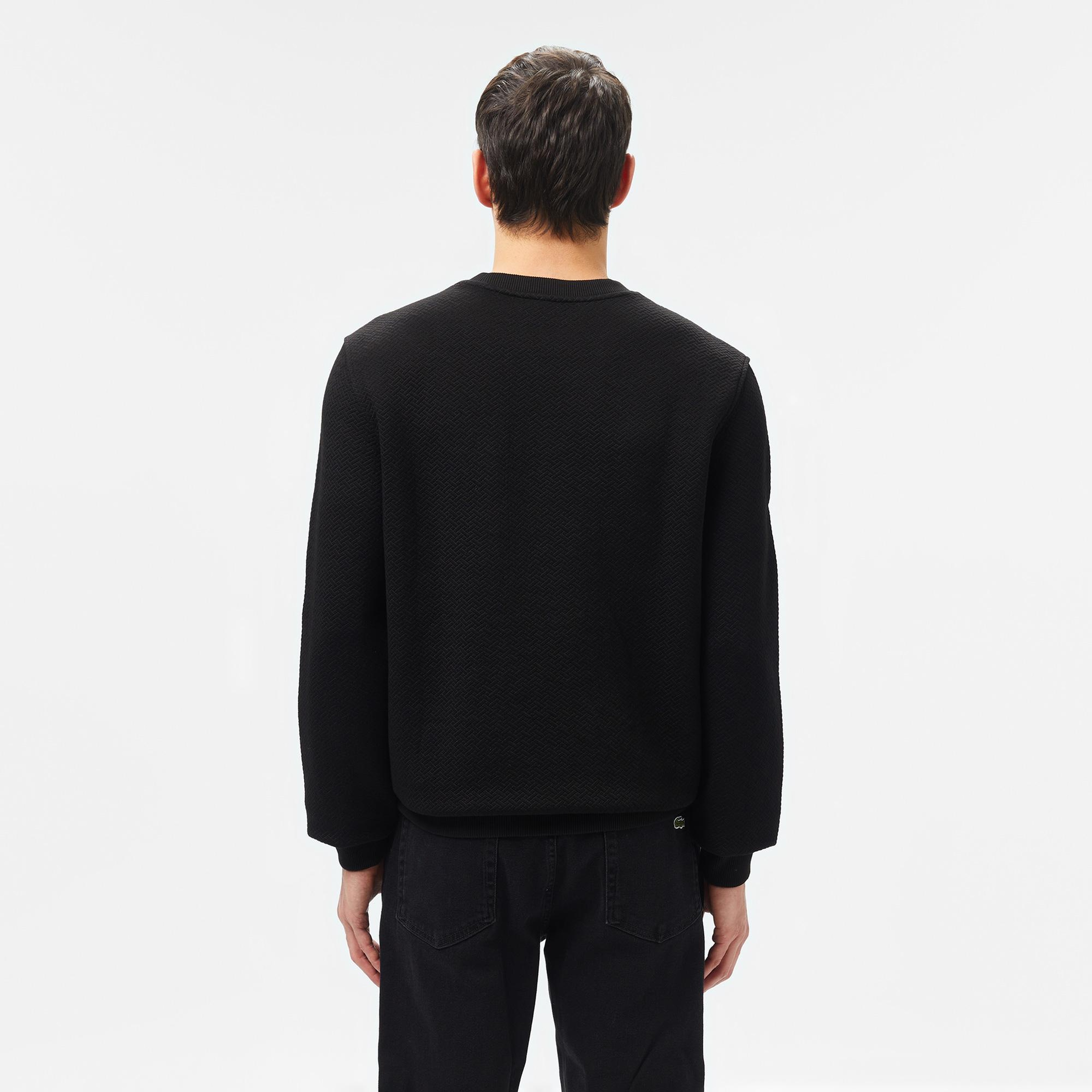 Lacoste Erkek Regular Fit Uzun Kollu Bisiklet Yaka Siyah T-Shirt