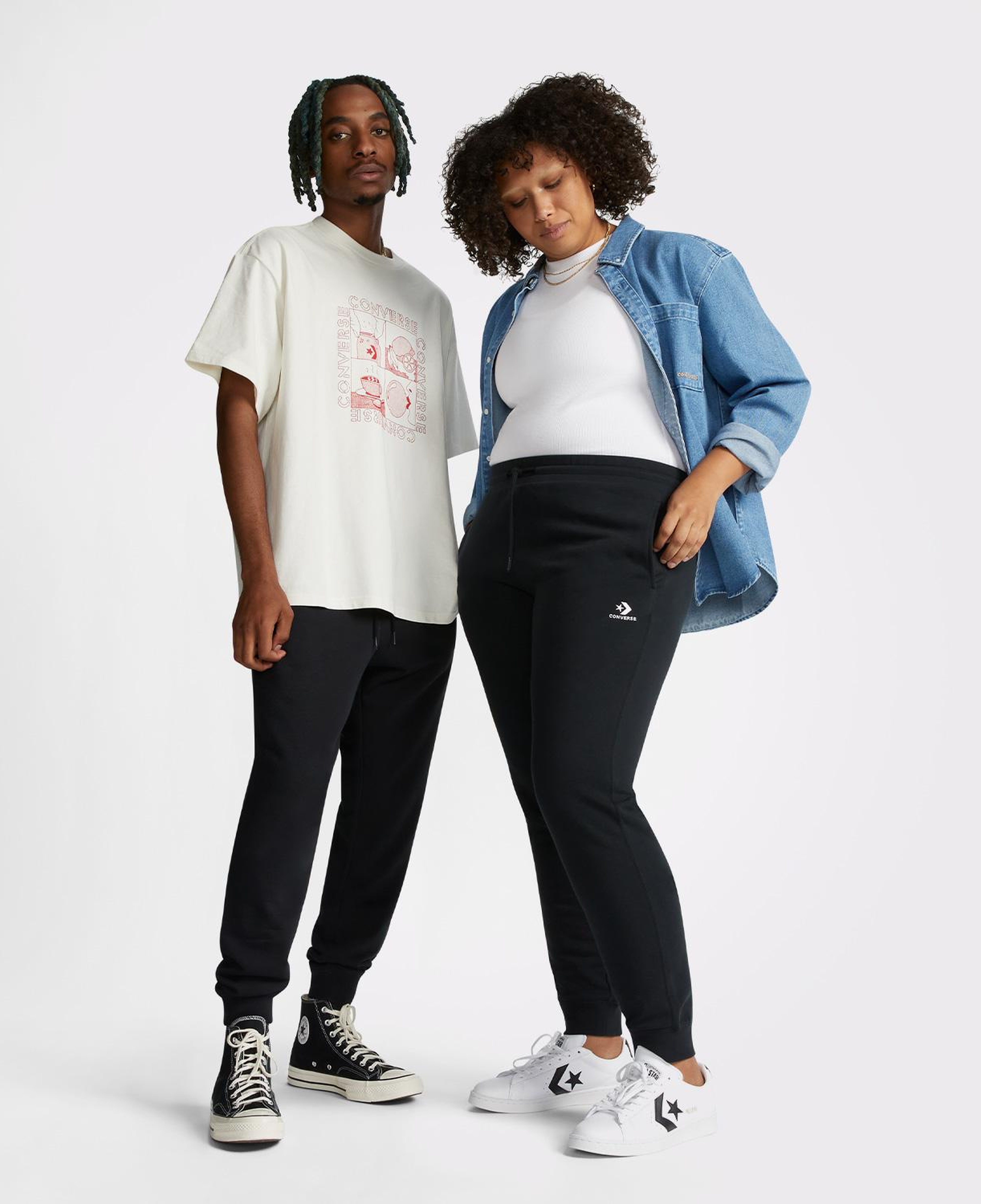 Converse Go-To Embroidered Star Chevron Unisex Siyah Eşofman Altı