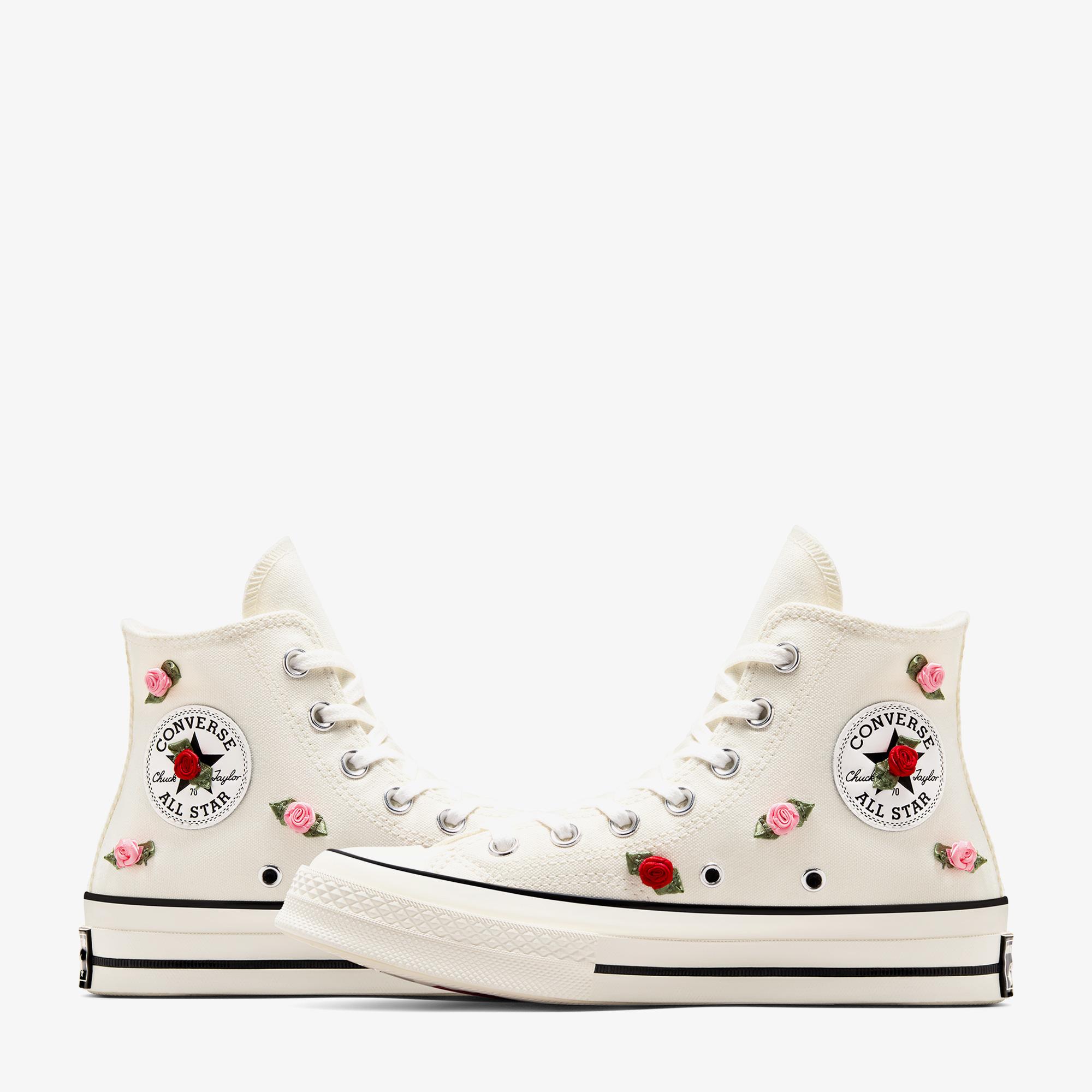 Converse Chuck 70 Roses Unisex Krem Sneaker