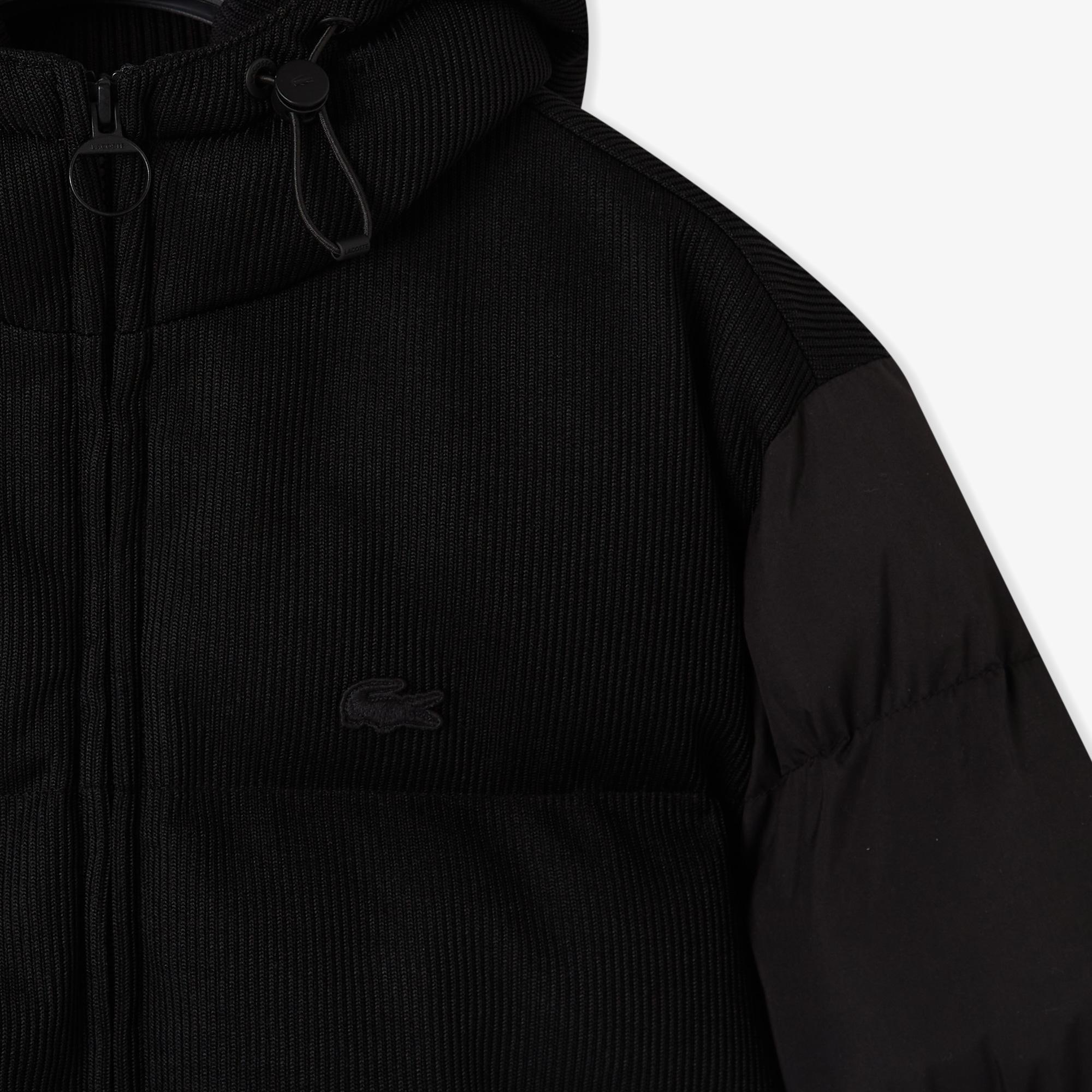 Lacoste Kadın Kapüşonlu Siyah Mont