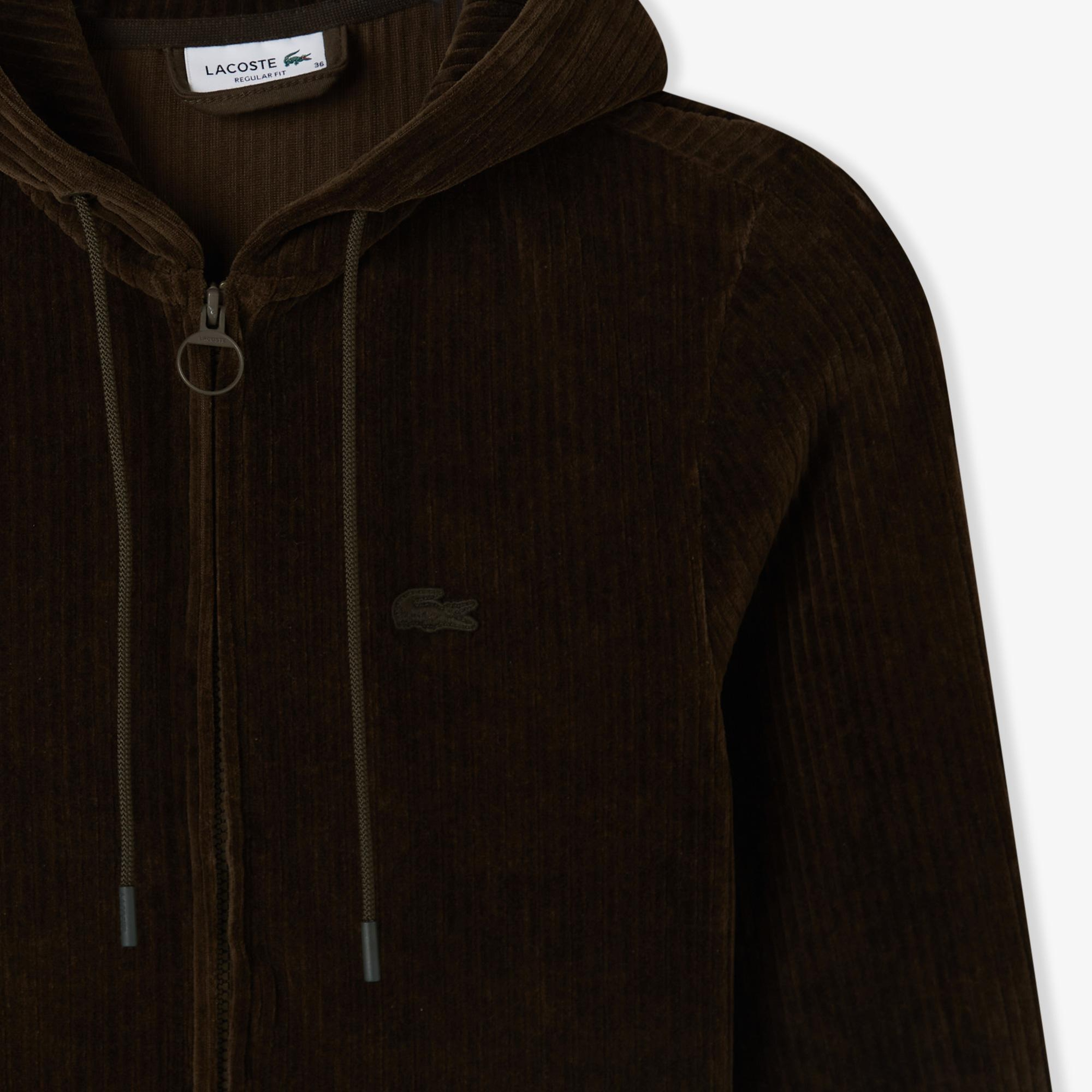 Lacoste Kadın Regular Fit Kapüşonlu Haki Sweatshirt
