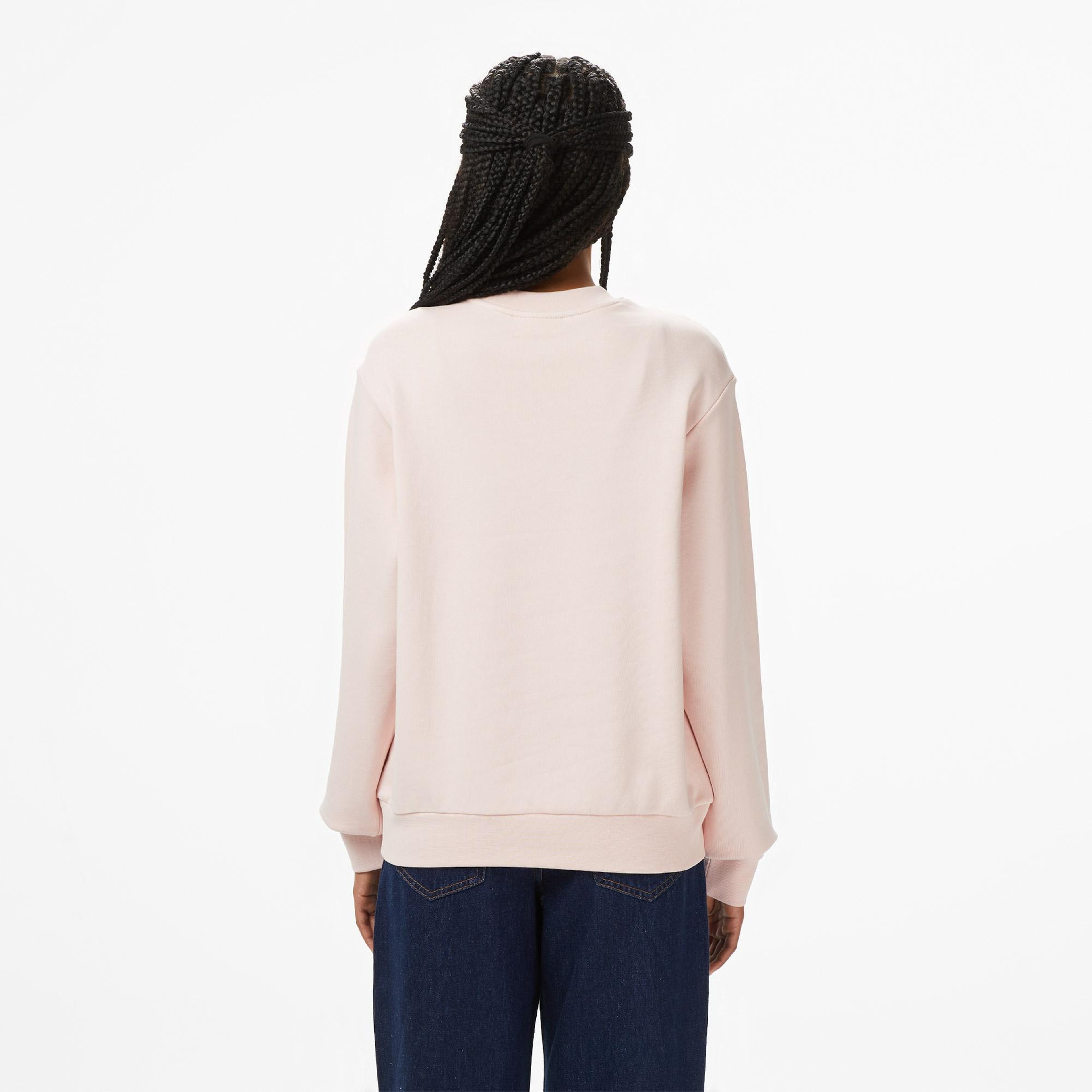 Lacoste Kadın Relaxed Fit Bisiklet Yaka Pembe Sweatshirt
