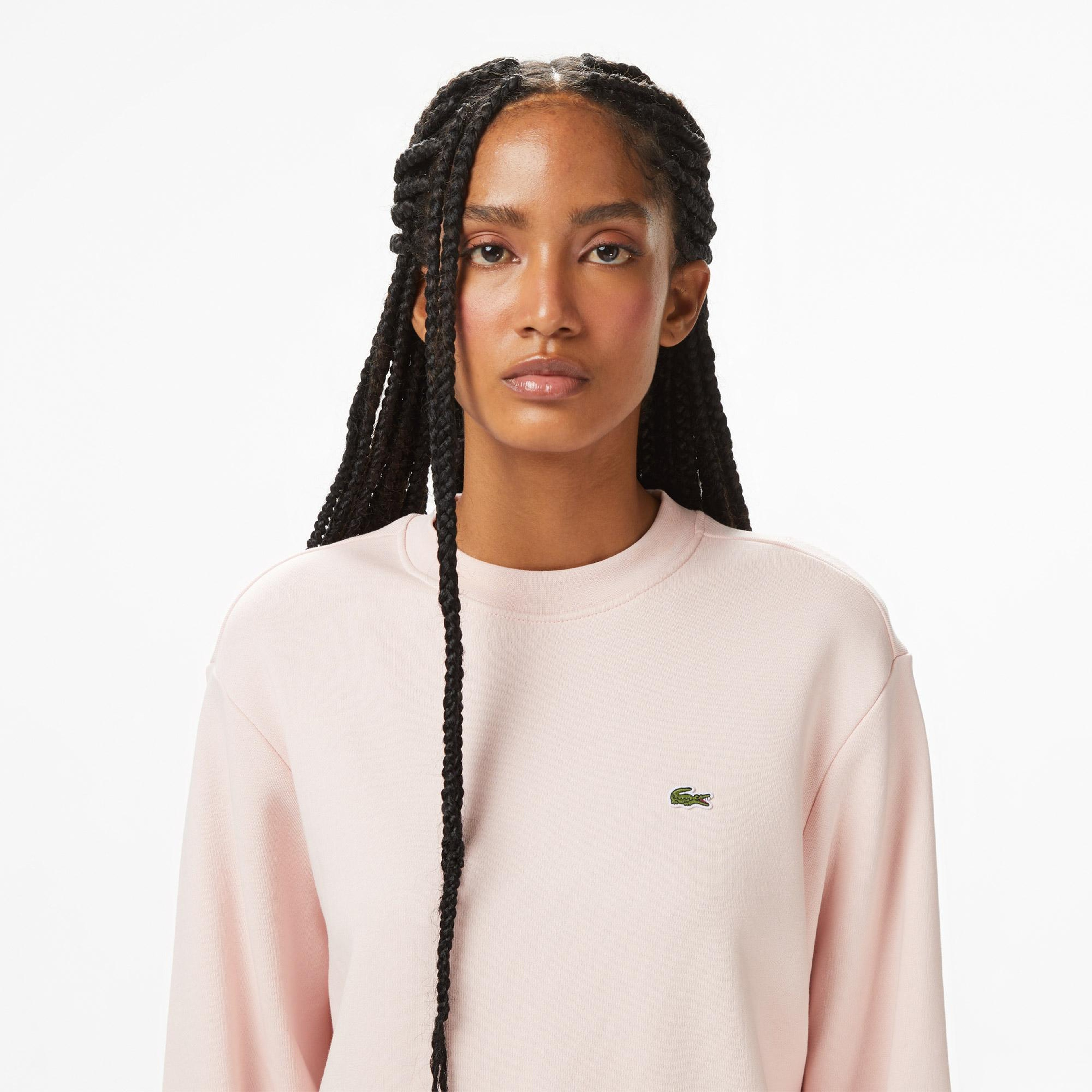 Lacoste Kadın Relaxed Fit Bisiklet Yaka Pembe Sweatshirt