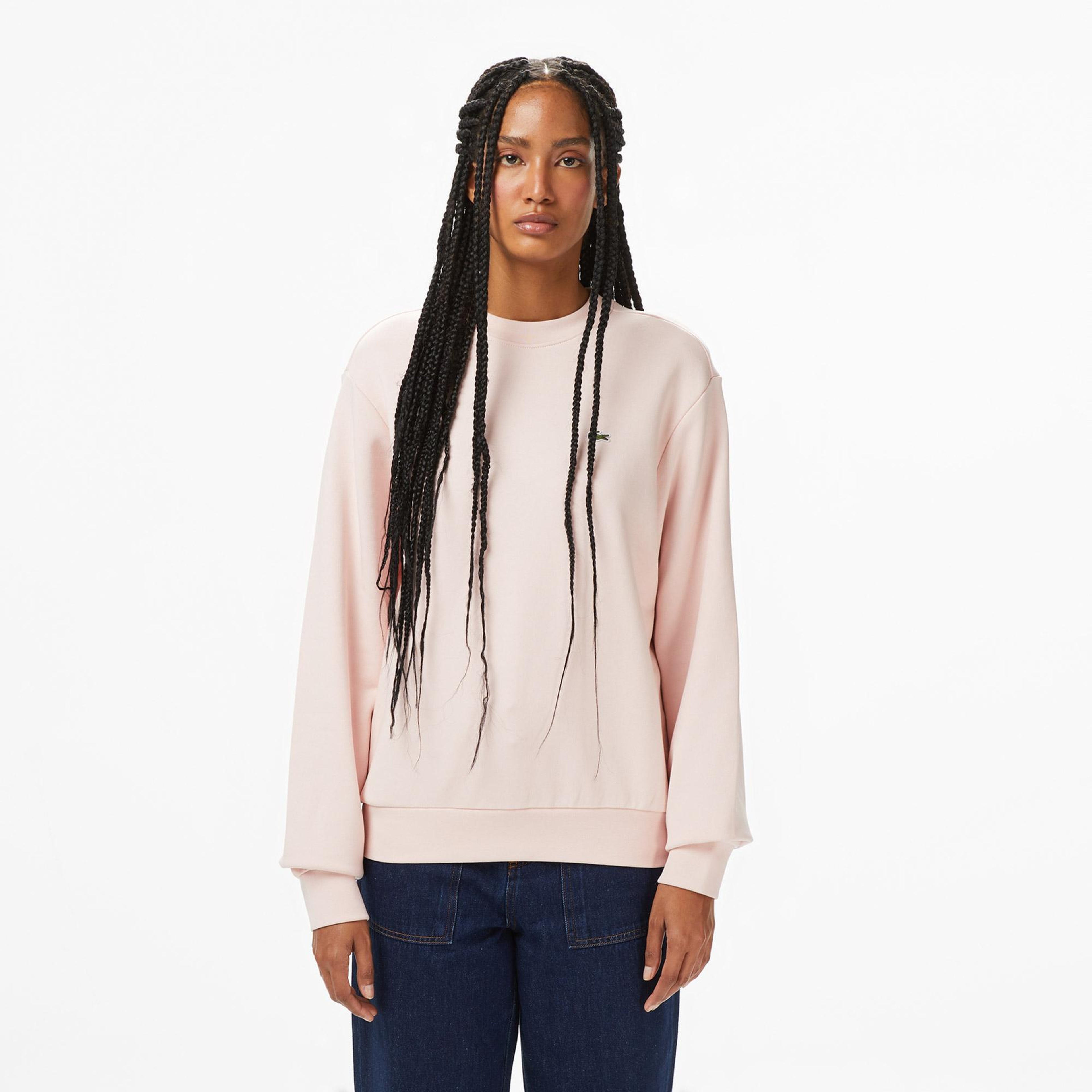 Lacoste Kadın Relaxed Fit Bisiklet Yaka Pembe Sweatshirt