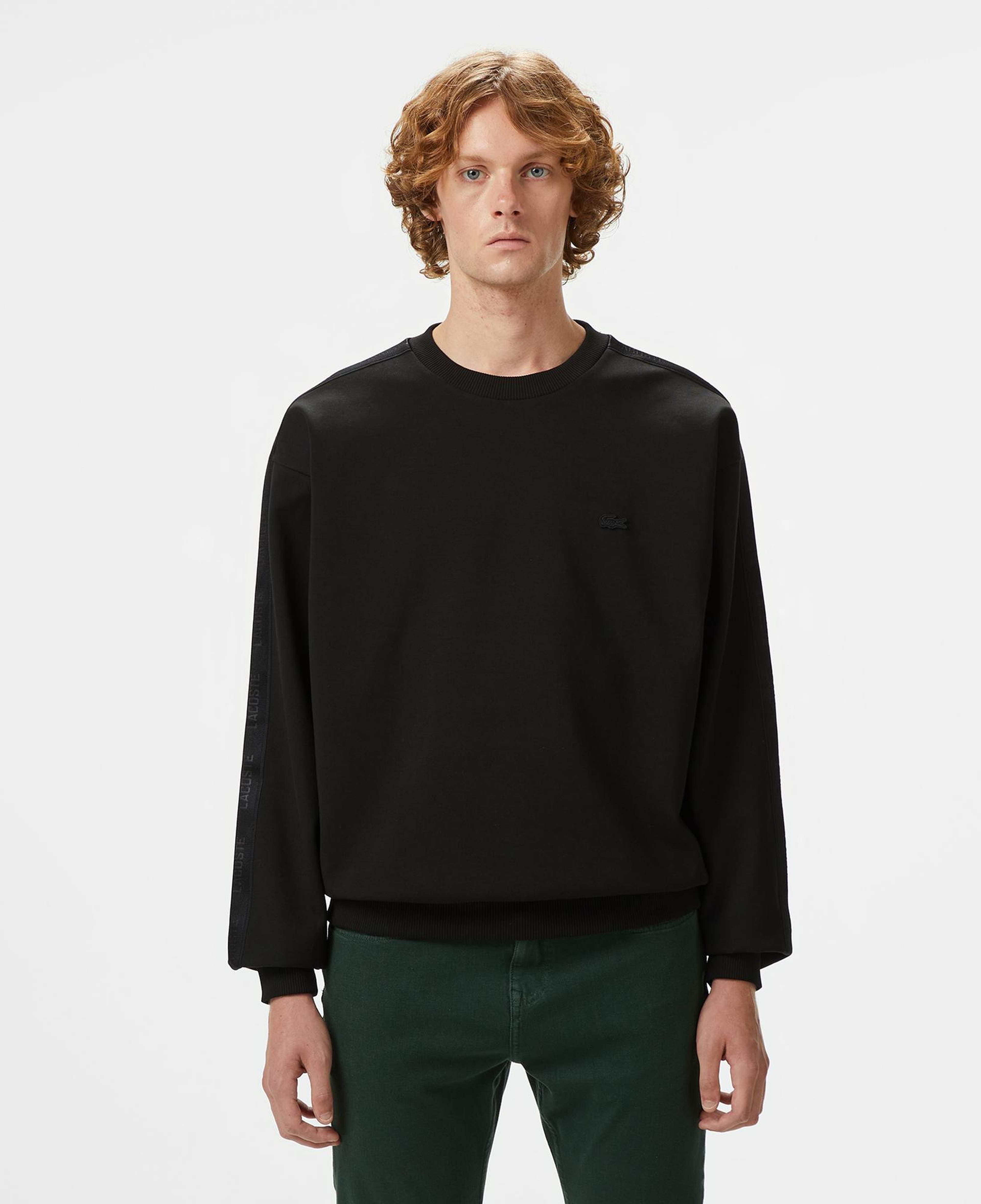 Lacoste Erkek Relaxed Fit Bisiklet Yaka Siyah Sweatshirt