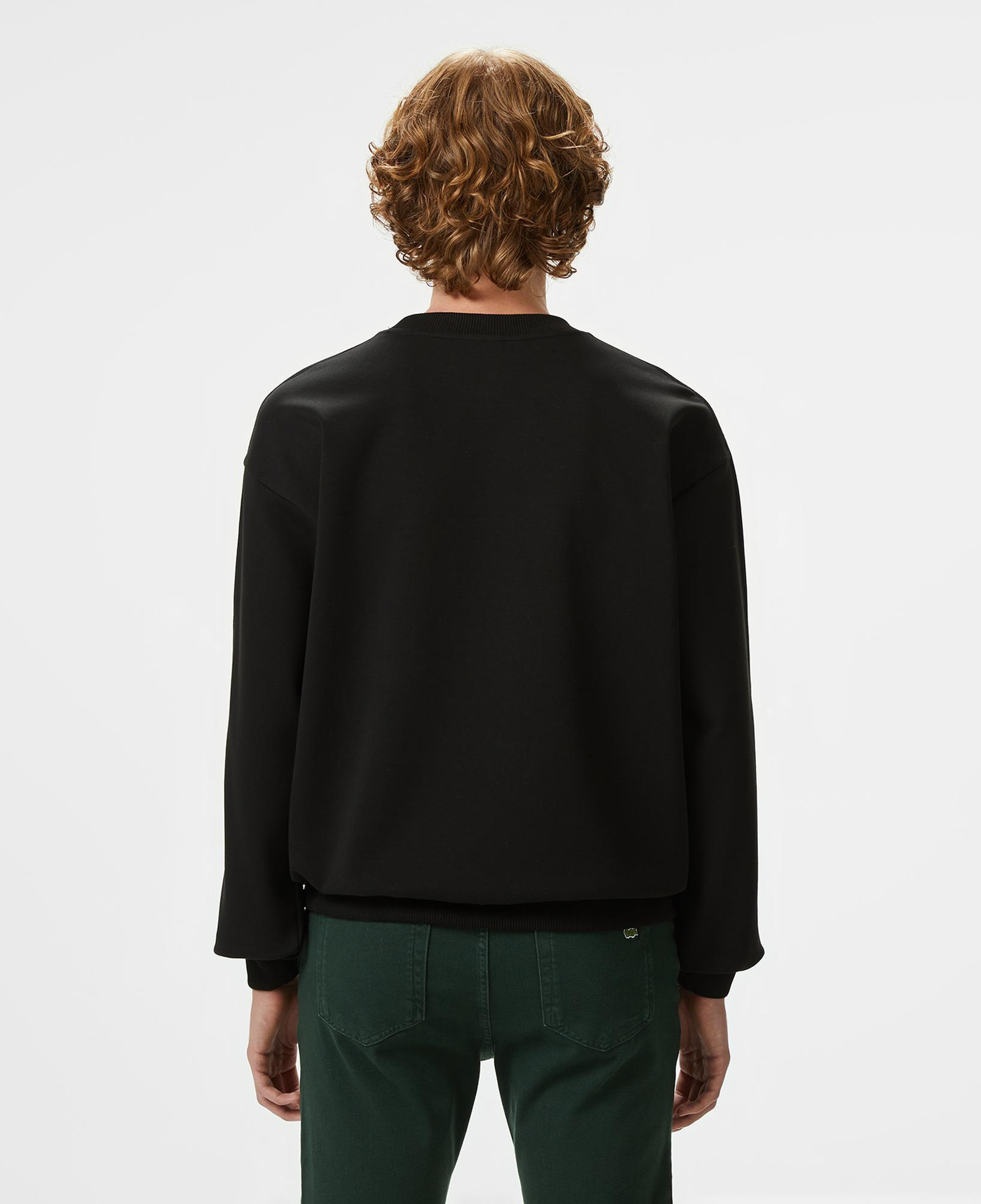 Lacoste Erkek Relaxed Fit Bisiklet Yaka Siyah Sweatshirt