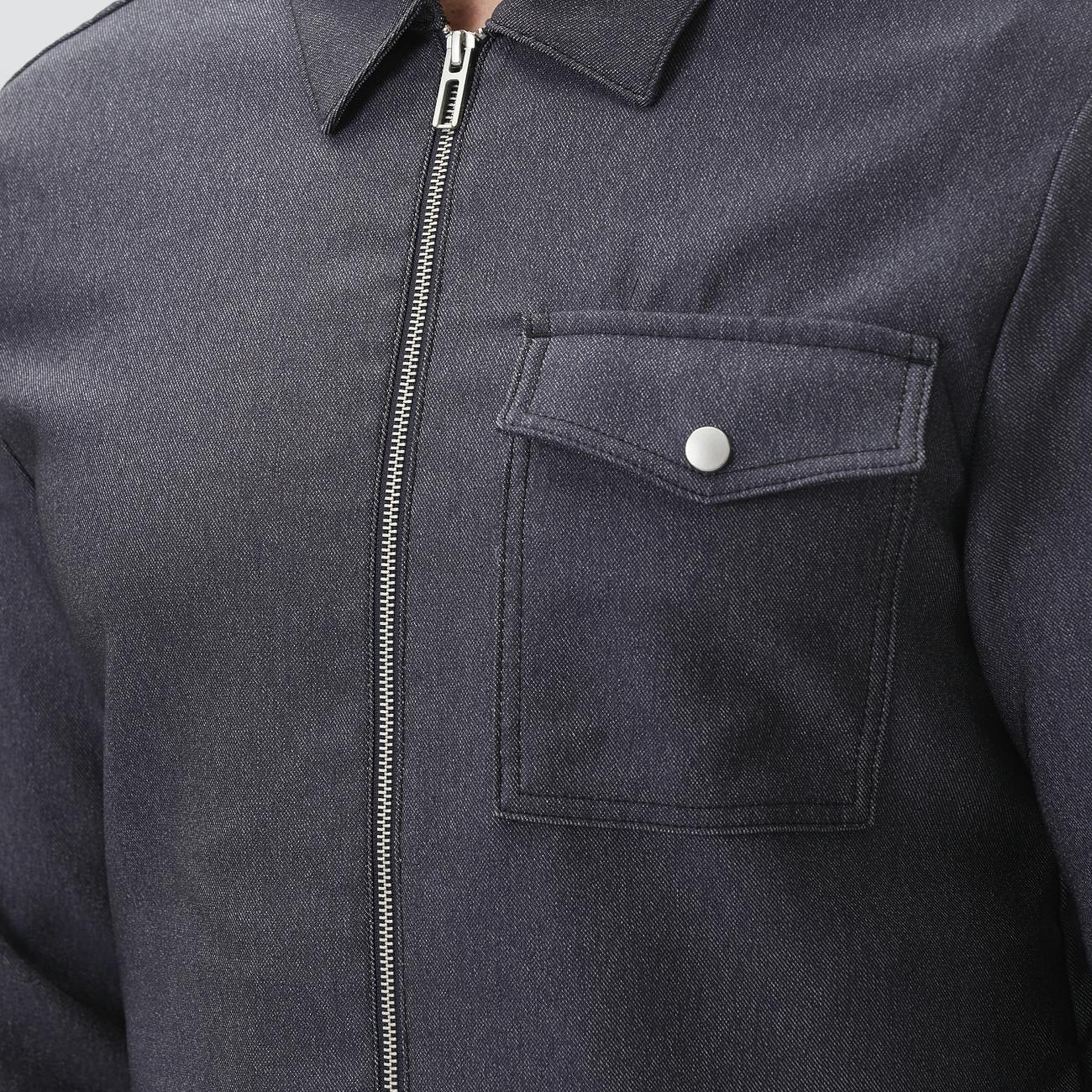 Network Erkek İndigo Denim Gömlek
