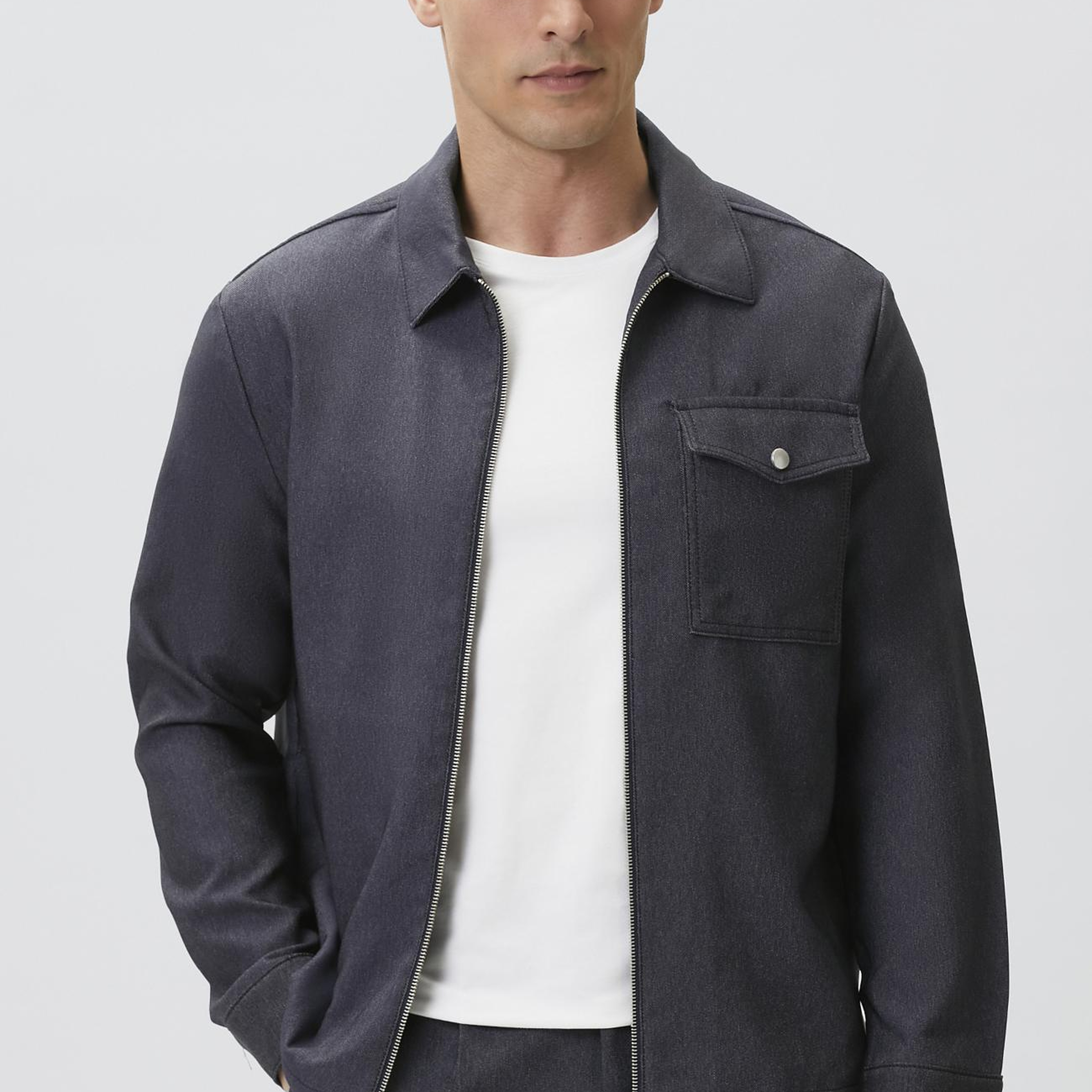 Network Erkek İndigo Denim Gömlek