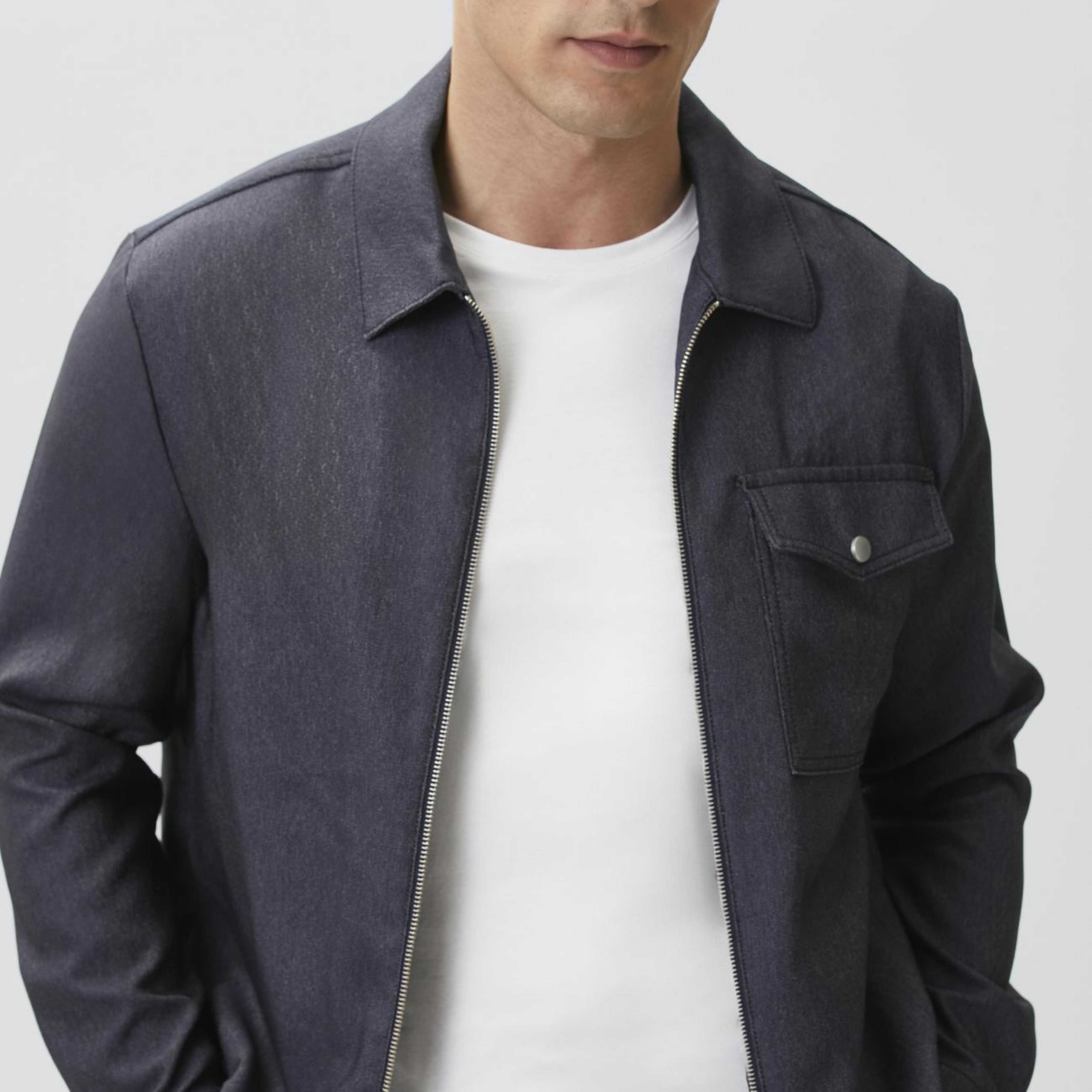 Network Erkek İndigo Denim Gömlek