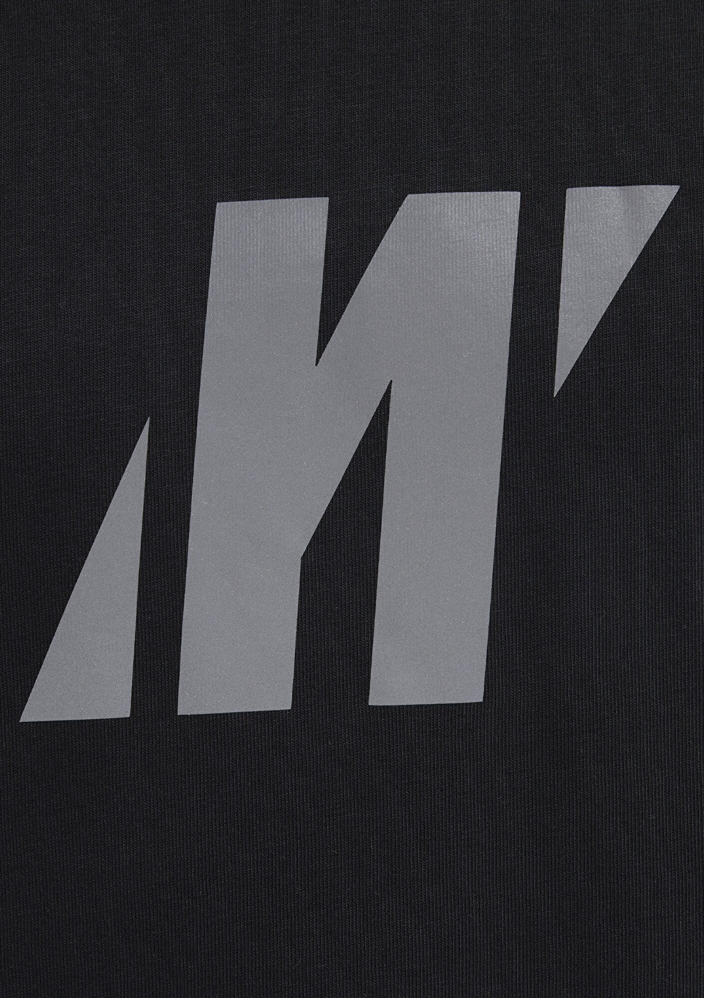 Mavi Mavi Pro Logo Reflektör Detaylı Siyah Tişört Loose Fit / Bol Rahat Kesim 0613092-900
