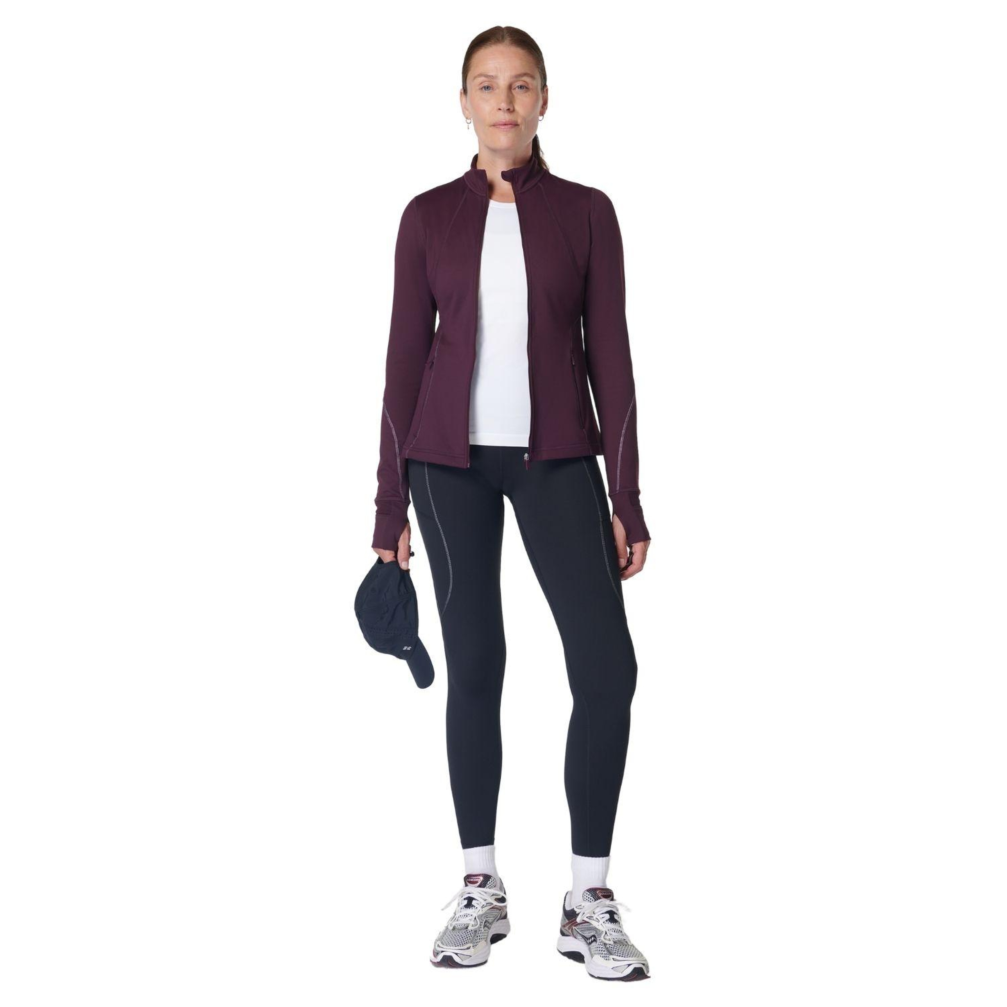 Sweaty Betty Therma Boost Running Zip Up Kadın Mor Koşu Ceketi