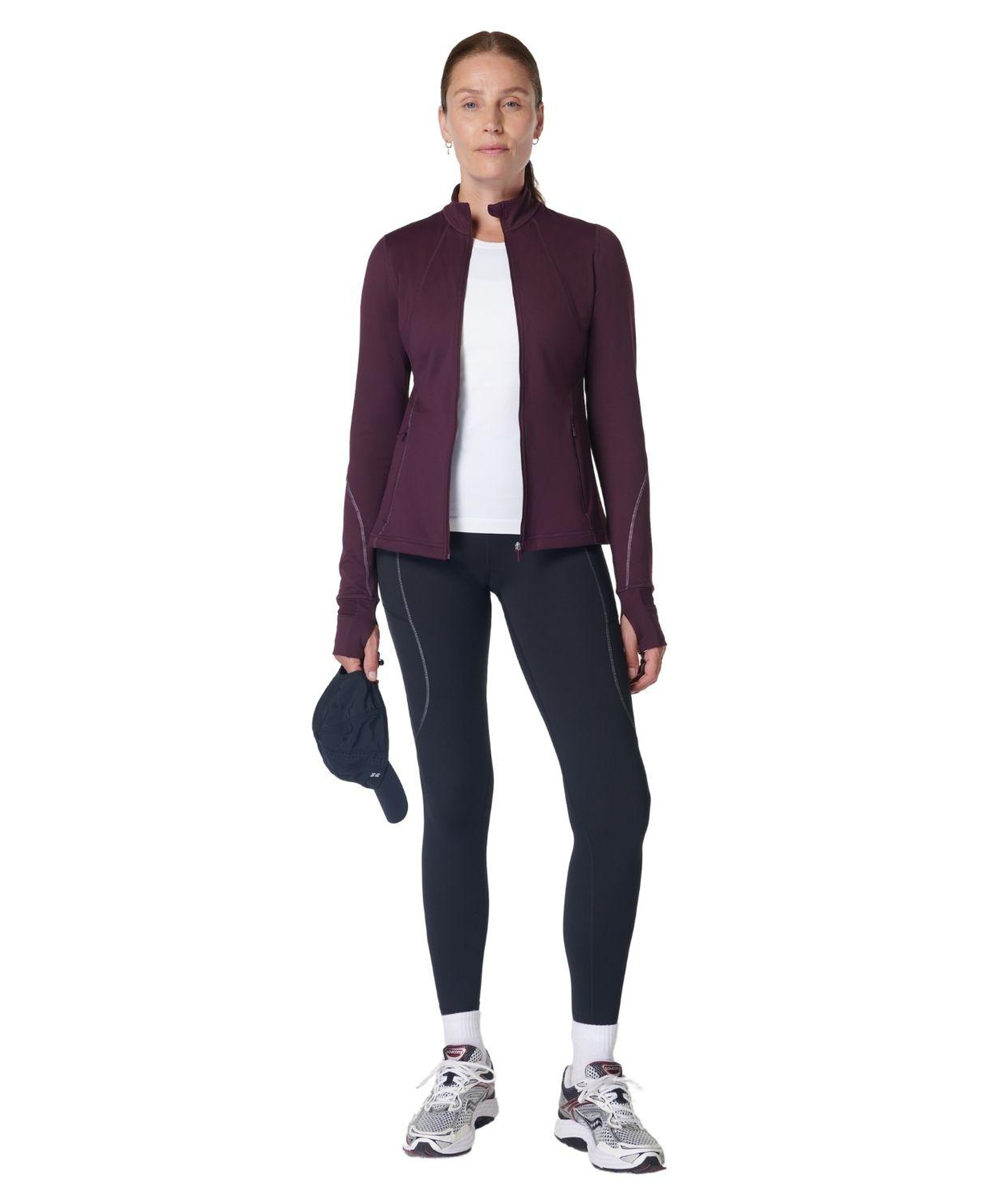Sweaty Betty Therma Boost Running Zip Up Kadın Mor Koşu Ceketi