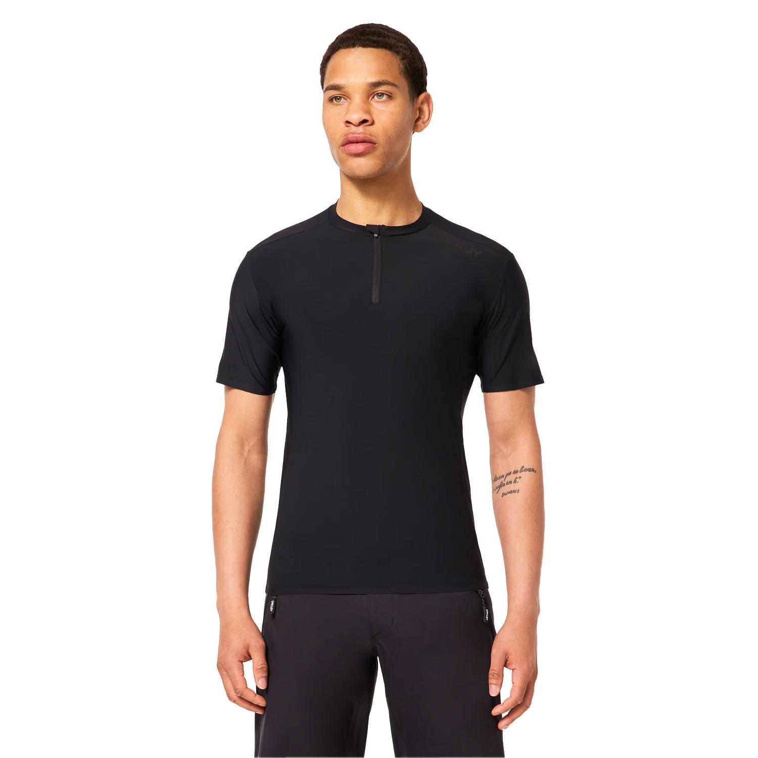 Oakley Point To Point 14 Zip Jersey Erkek Siyah Tişört