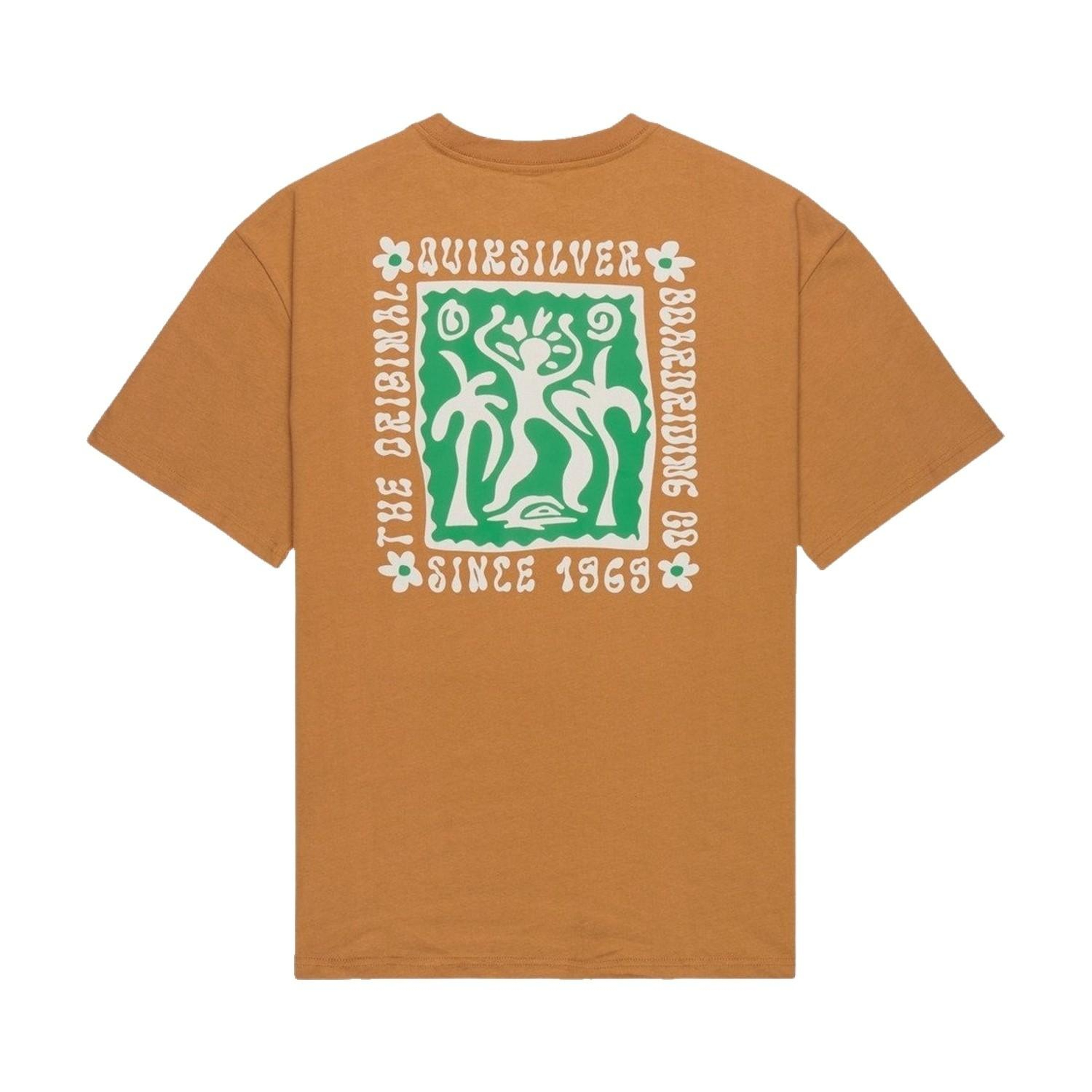 Quiksilver Serenity Splash Erkek Kahverengi Tişört