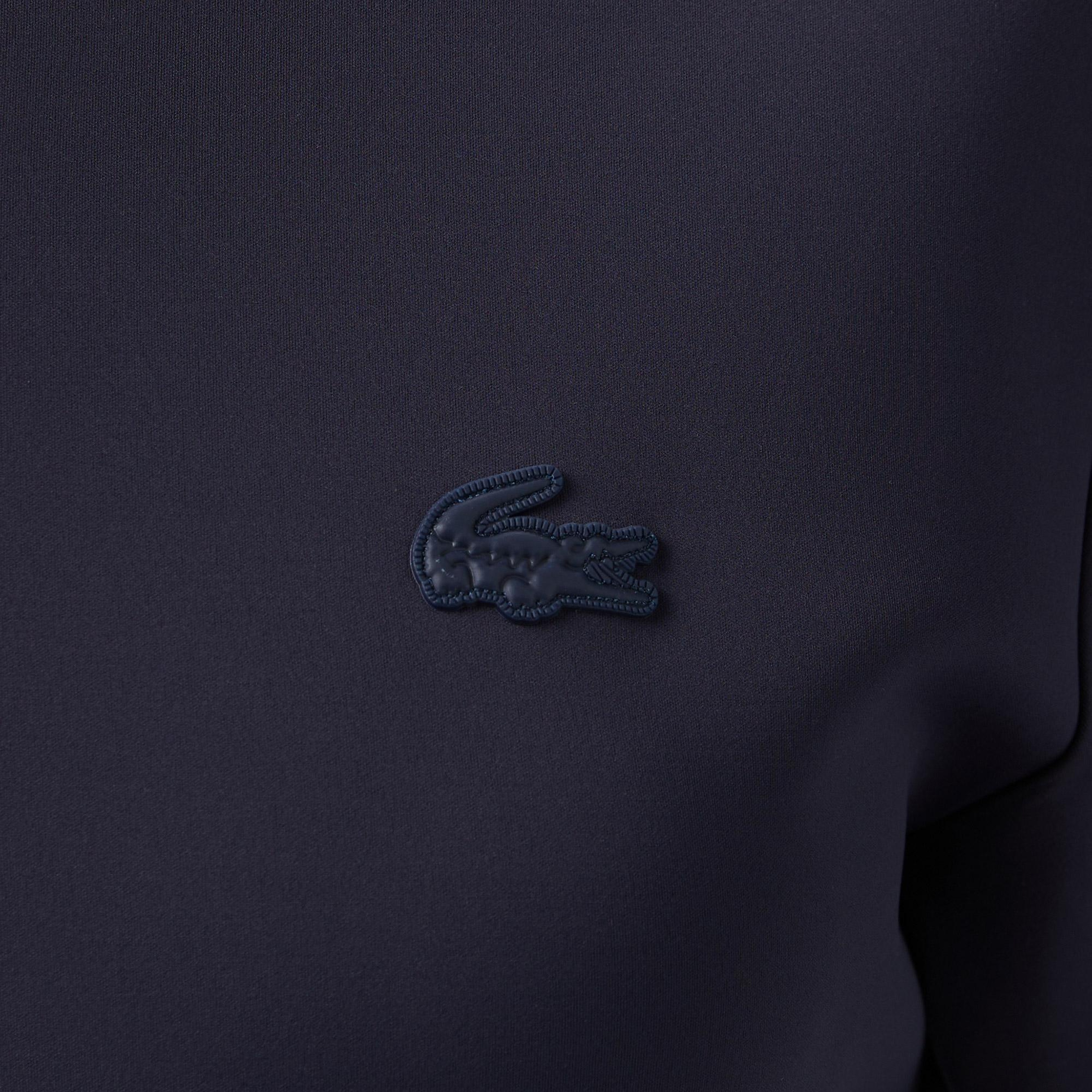 Lacoste Kadın Classic Fit Kısa Kollu Dik Yaka Koyu Mavi Elbise