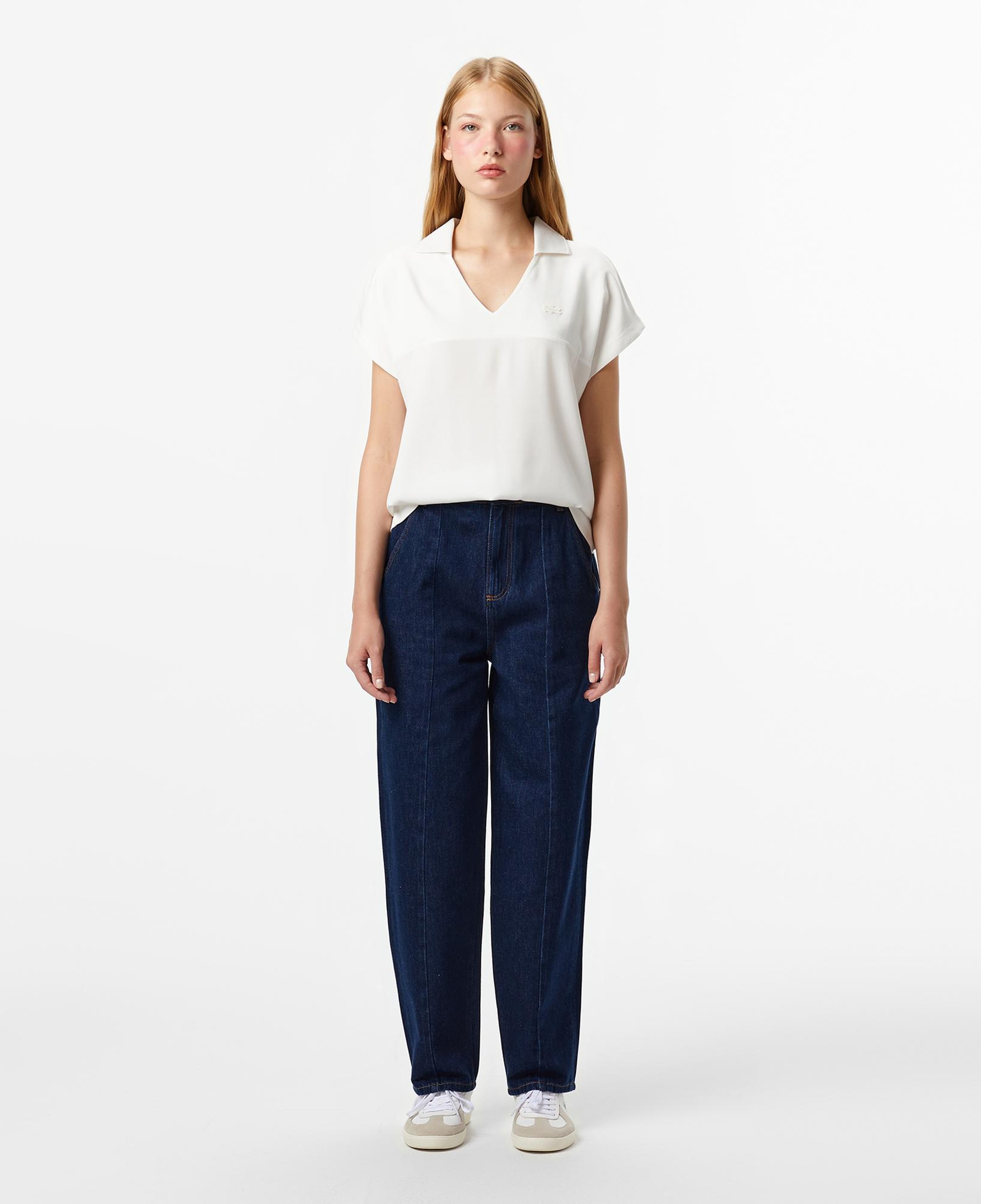 Lacoste Kadın Relaxed Fit Koyu Mavi Jean Pantolon