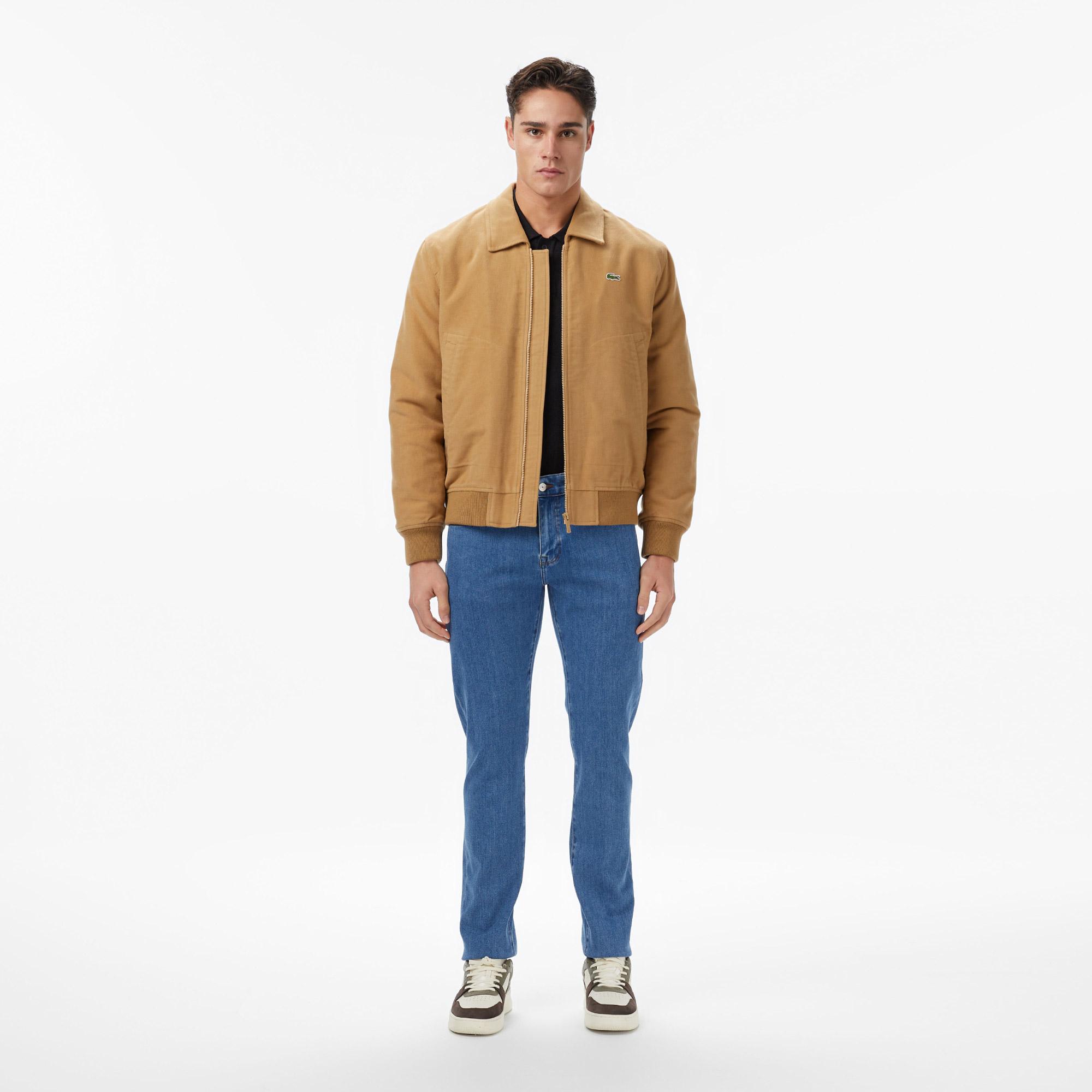 Lacoste Erkek Classic Fit Gömlek Yaka Bej Ceket