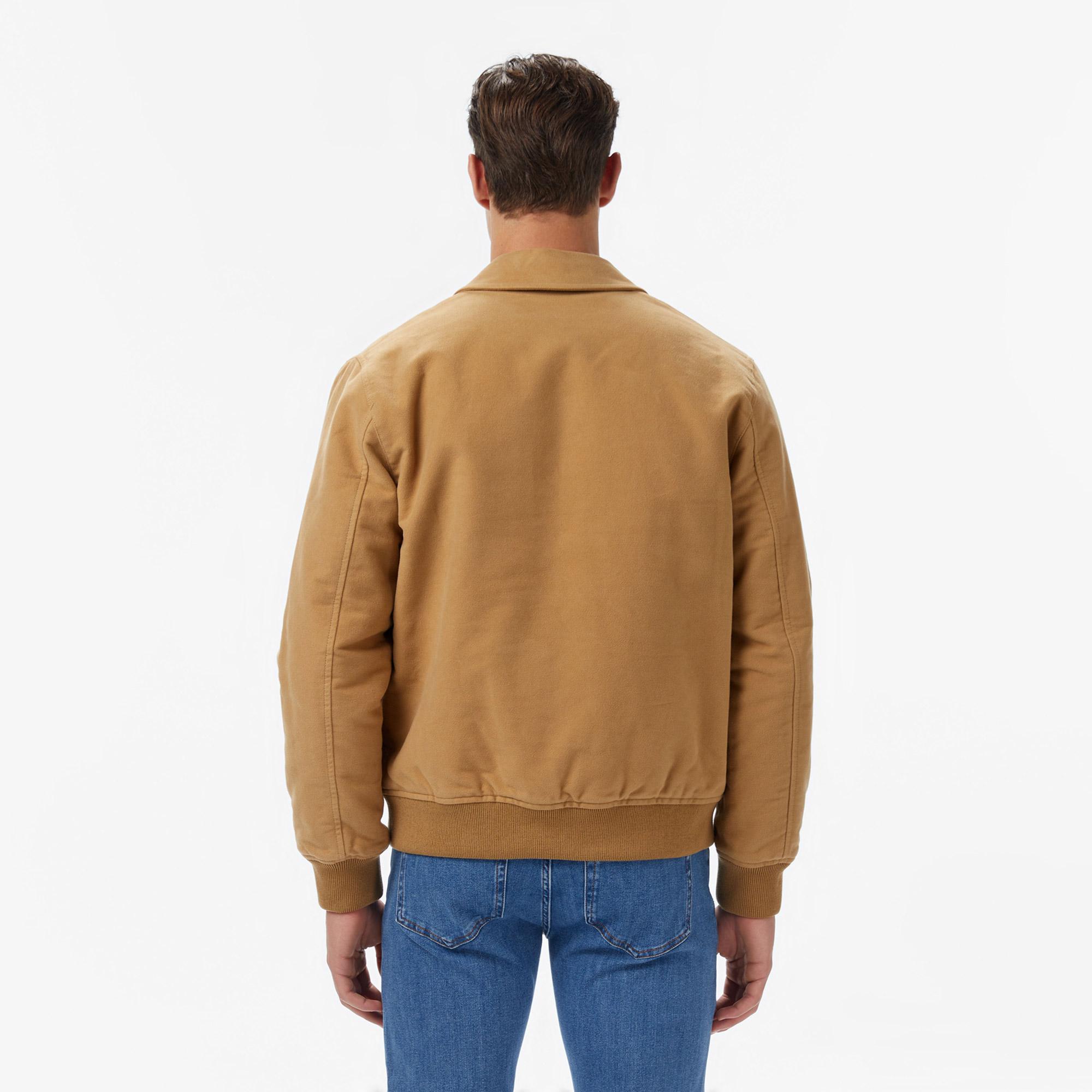 Lacoste Erkek Classic Fit Gömlek Yaka Bej Ceket