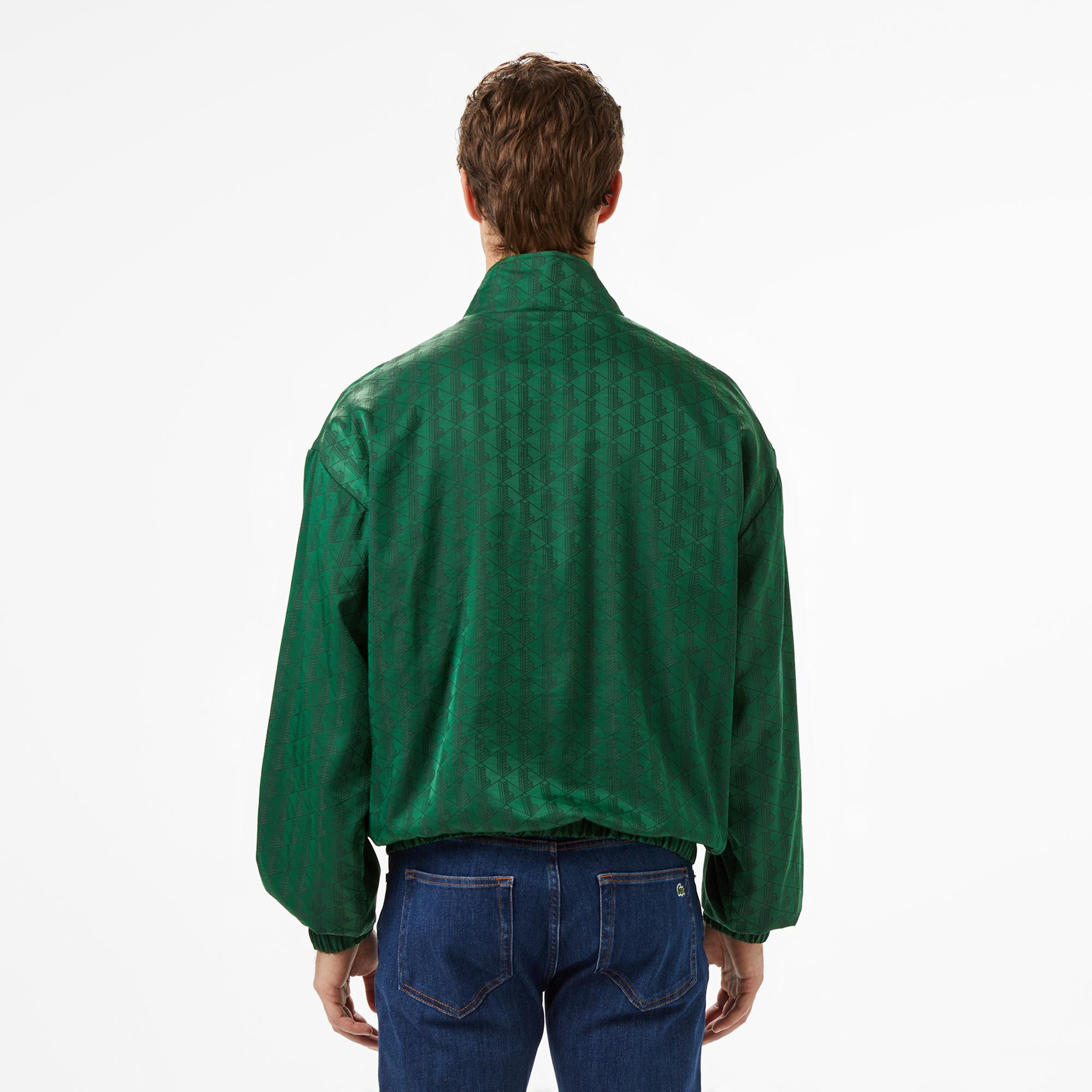 Lacoste Erkek Dik Yaka Monogram Yeşil Ceket