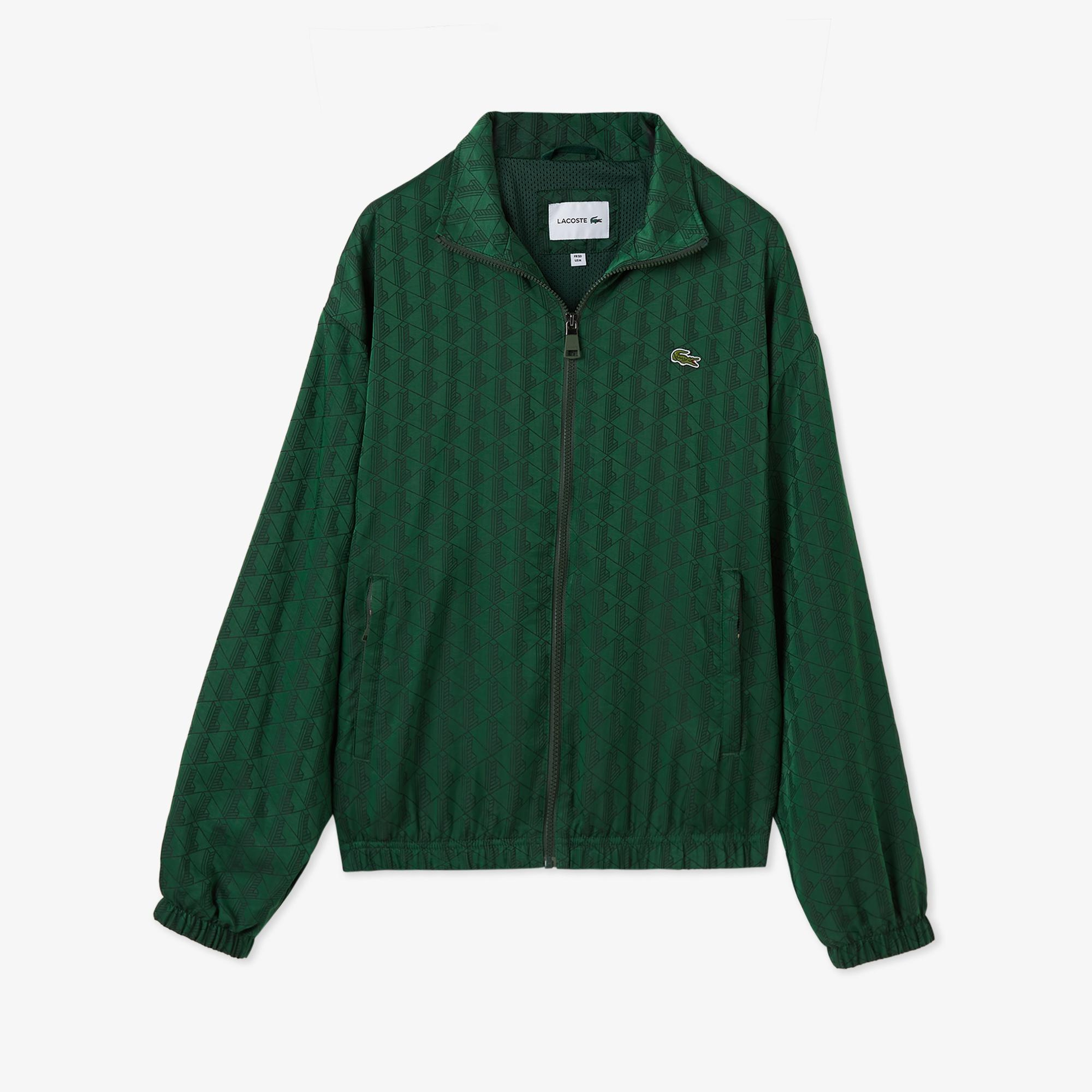 Lacoste Erkek Dik Yaka Monogram Yeşil Ceket