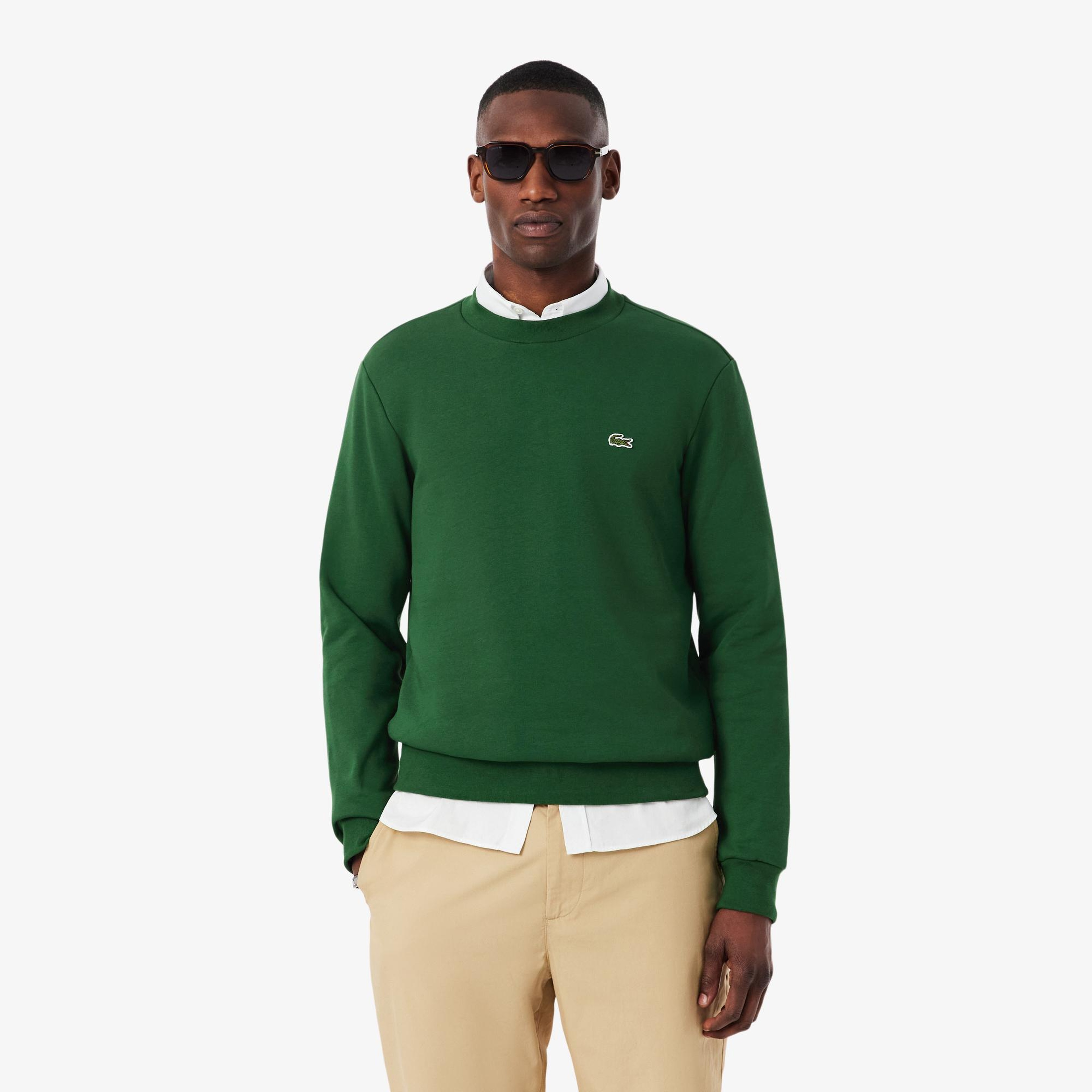 Lacoste Erkek Classic Fit Bisiklet Yaka Yeşil Sweatshirt