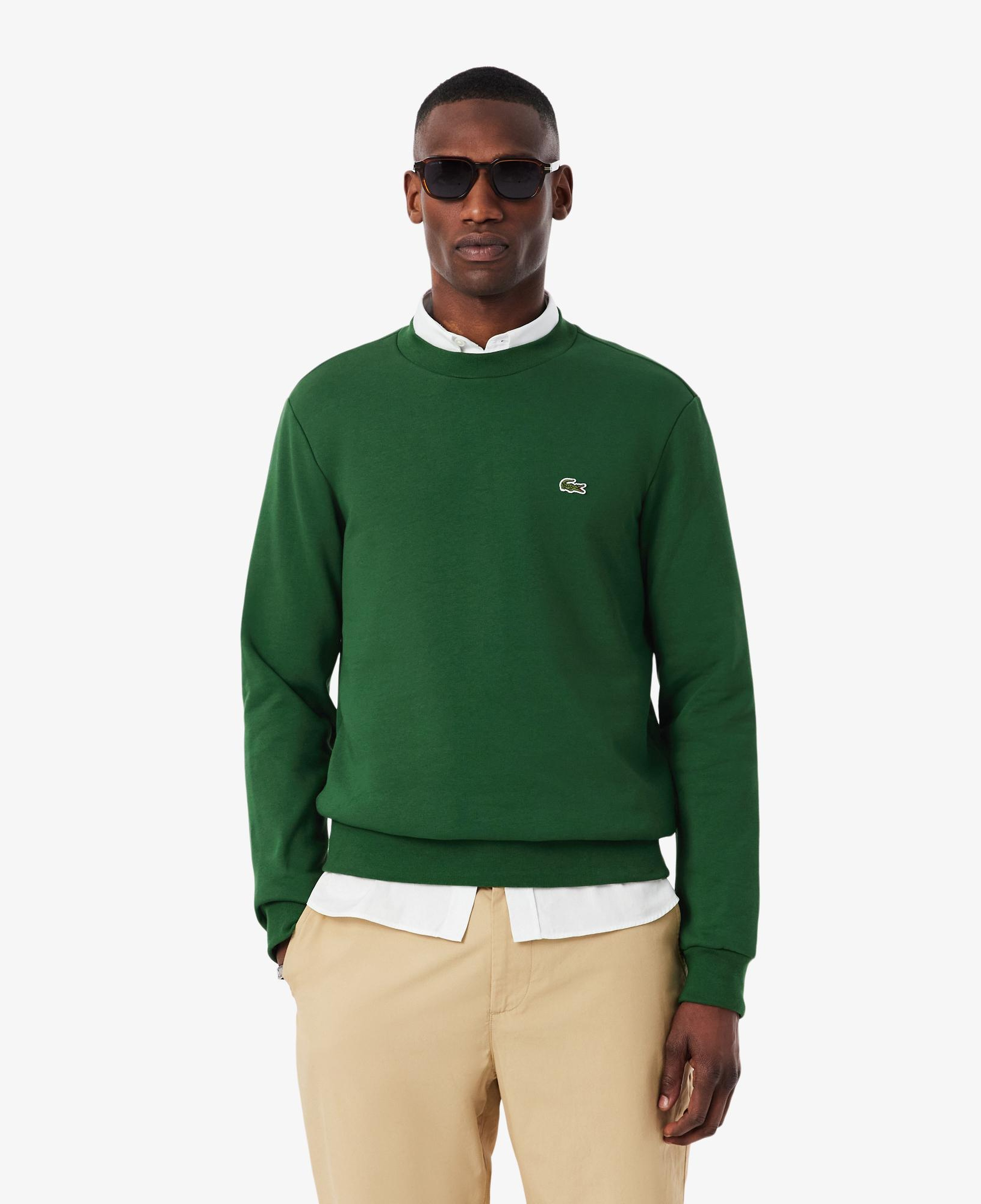 Lacoste Erkek Classic Fit Bisiklet Yaka Yeşil Sweatshirt