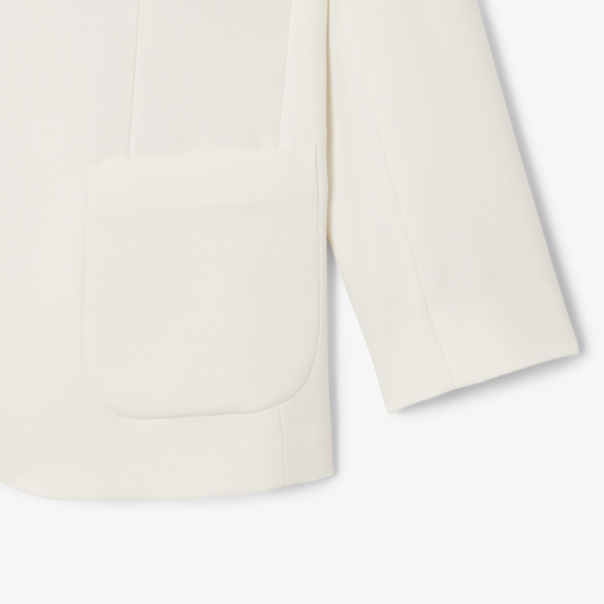 Lacoste Kadın Relaxed Fit Krem Blazer Ceket