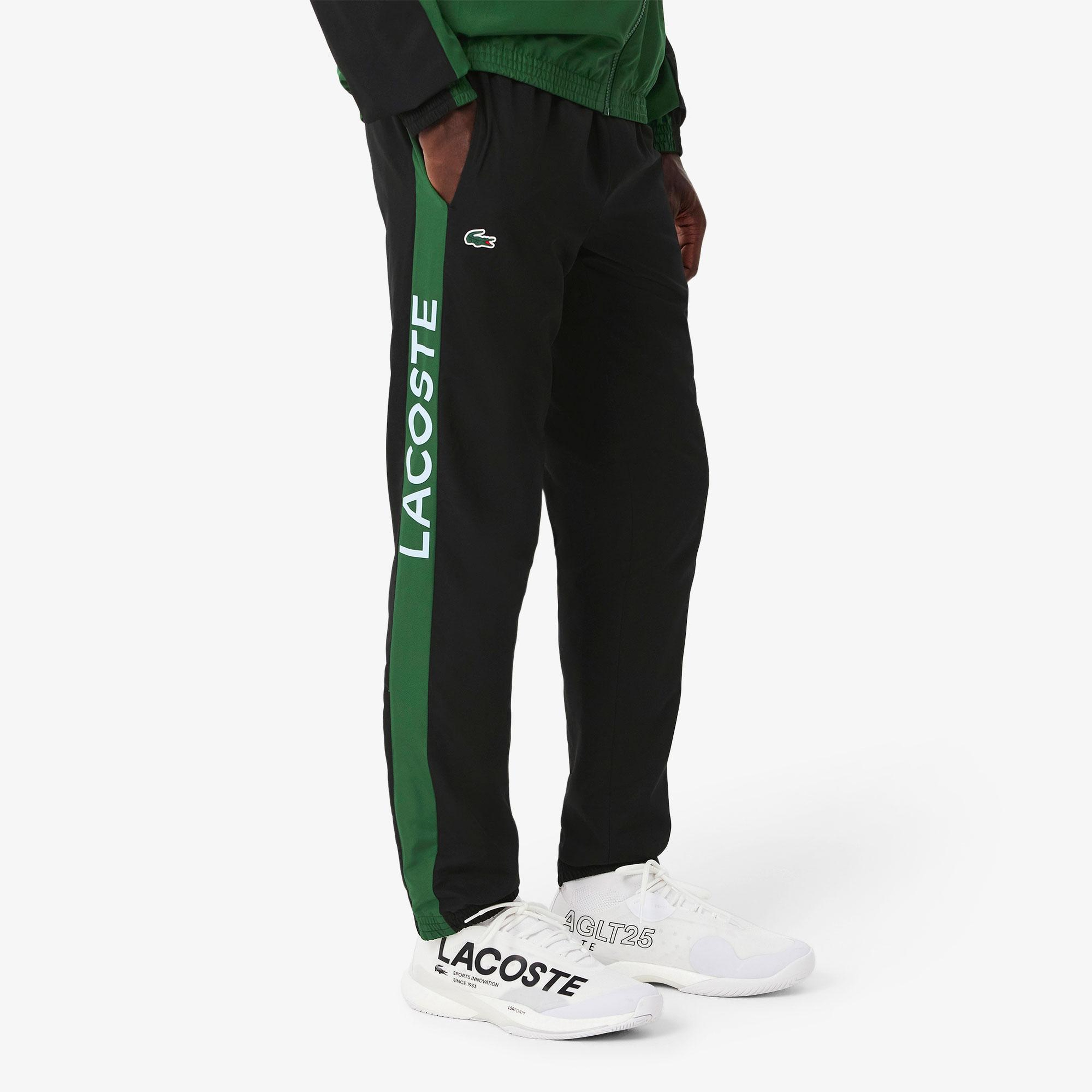 Lacoste Erkek Regular Fit Fermuarlı Renk Bloklu Siyah Eşofman Takımı