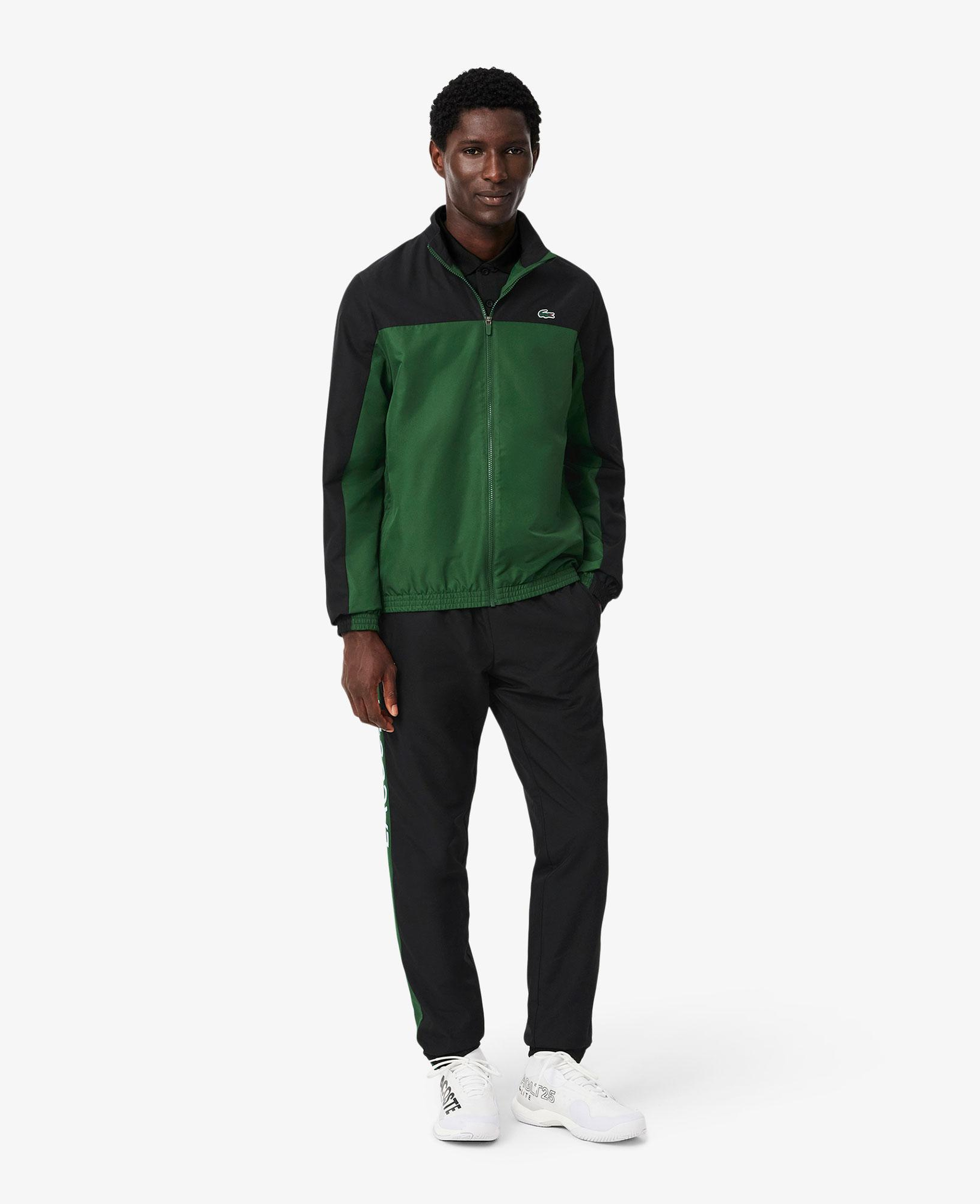 Lacoste Erkek Regular Fit Fermuarlı Renk Bloklu Siyah Eşofman Takımı