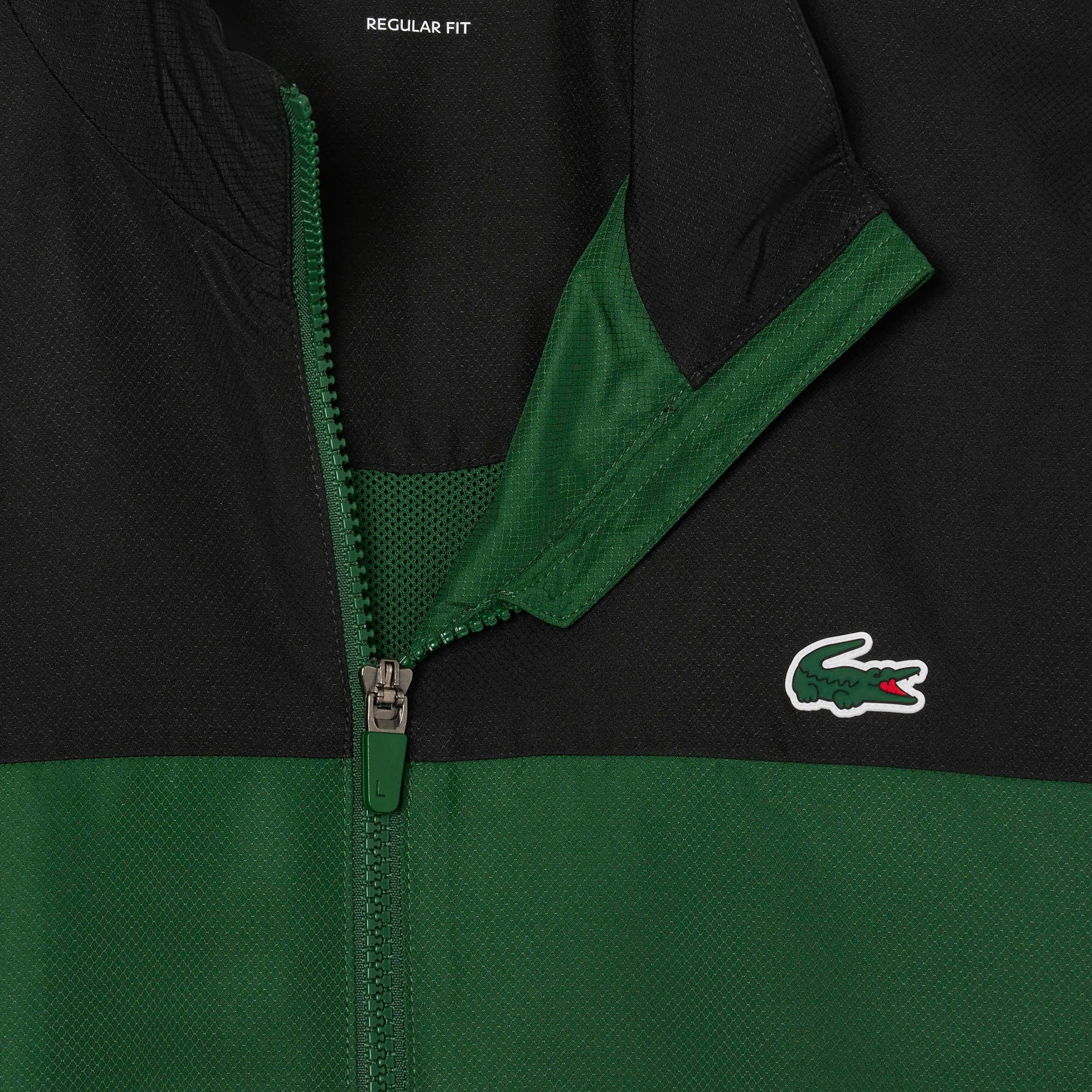 Lacoste Erkek Regular Fit Fermuarlı Renk Bloklu Siyah Eşofman Takımı