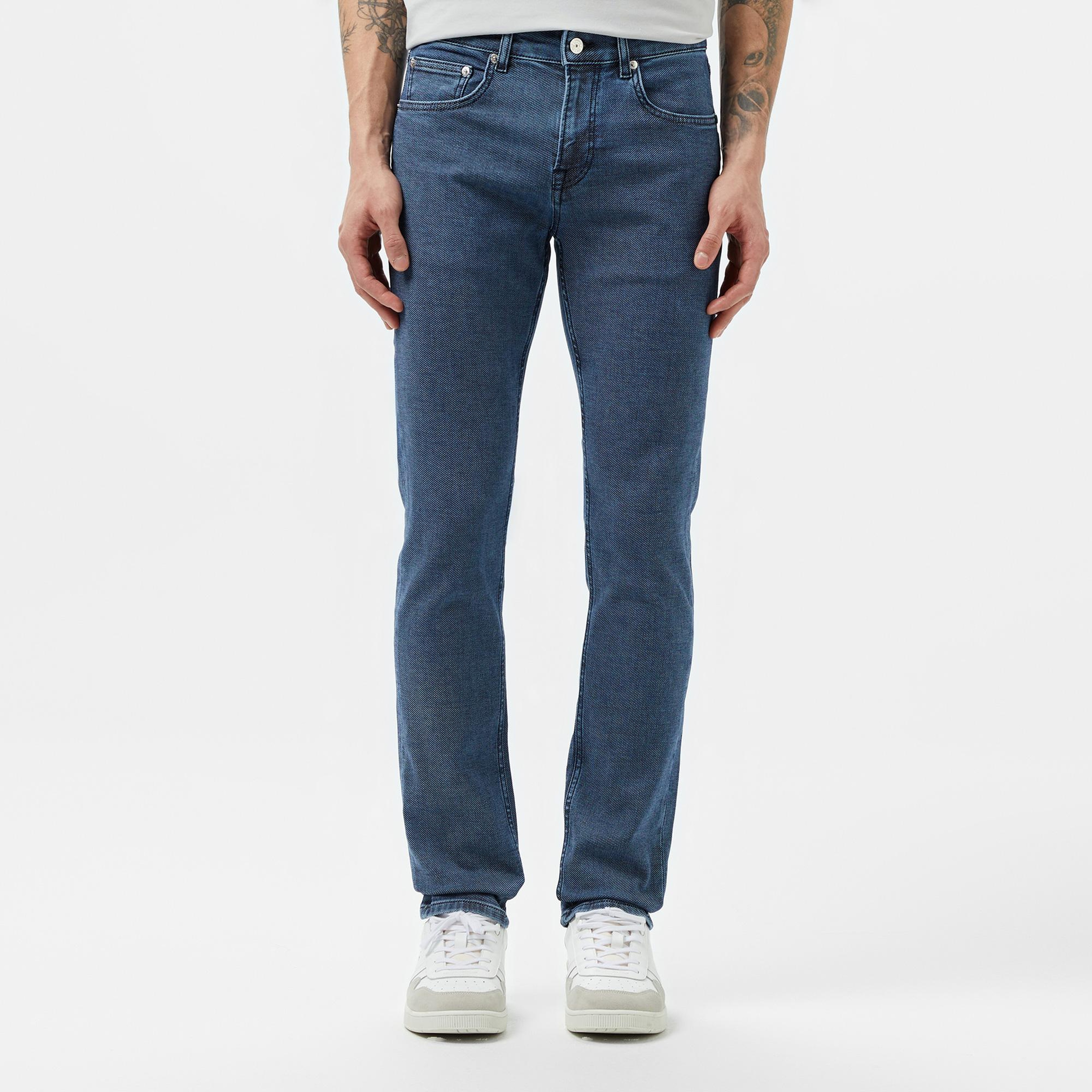 Erkek Slim Fit Mavi Jean Pantolon