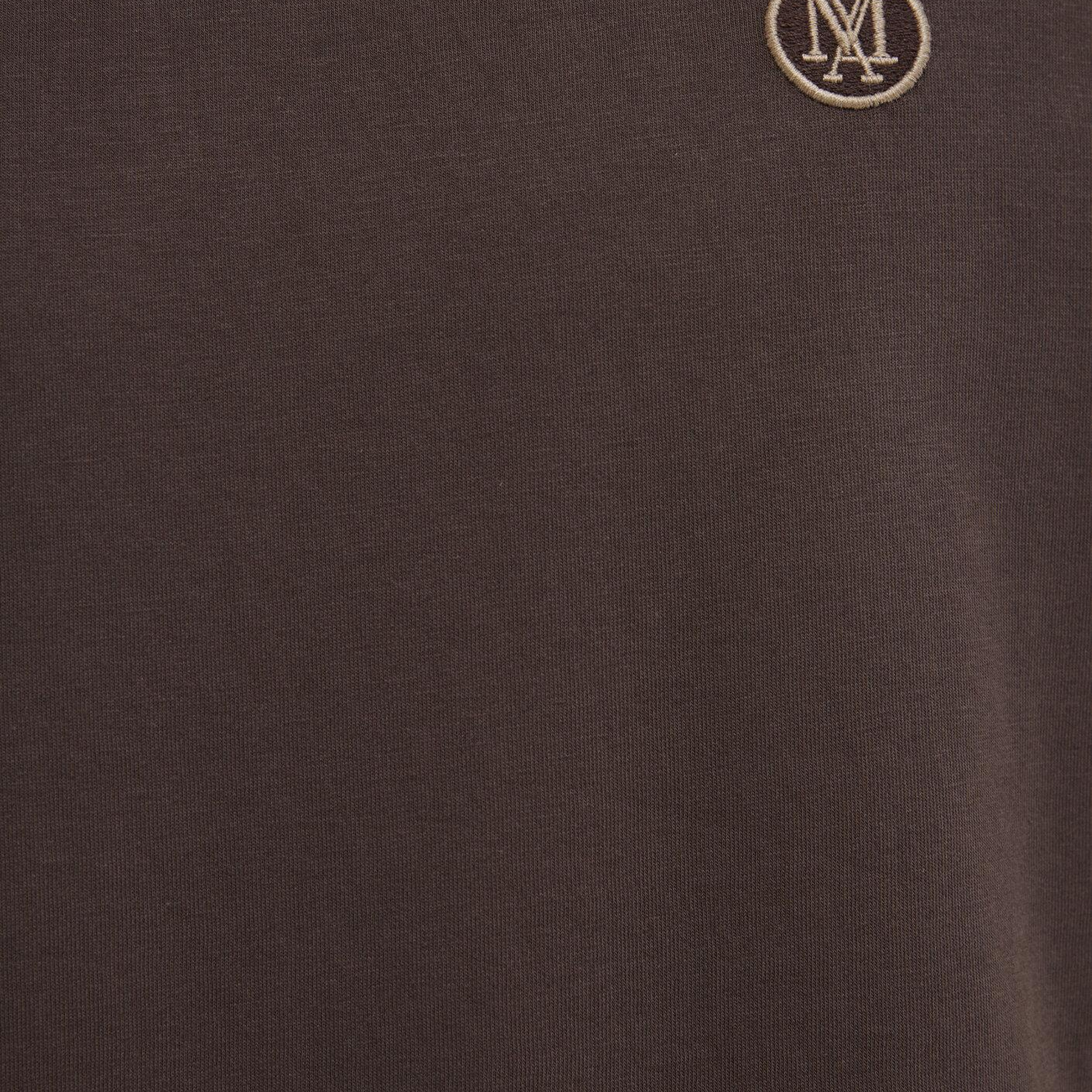 Mavi Mavi Logo İşlemeli Kahverengi Basic Tişört Loose Fit / Bol Rahat Kesim 067074-70251
