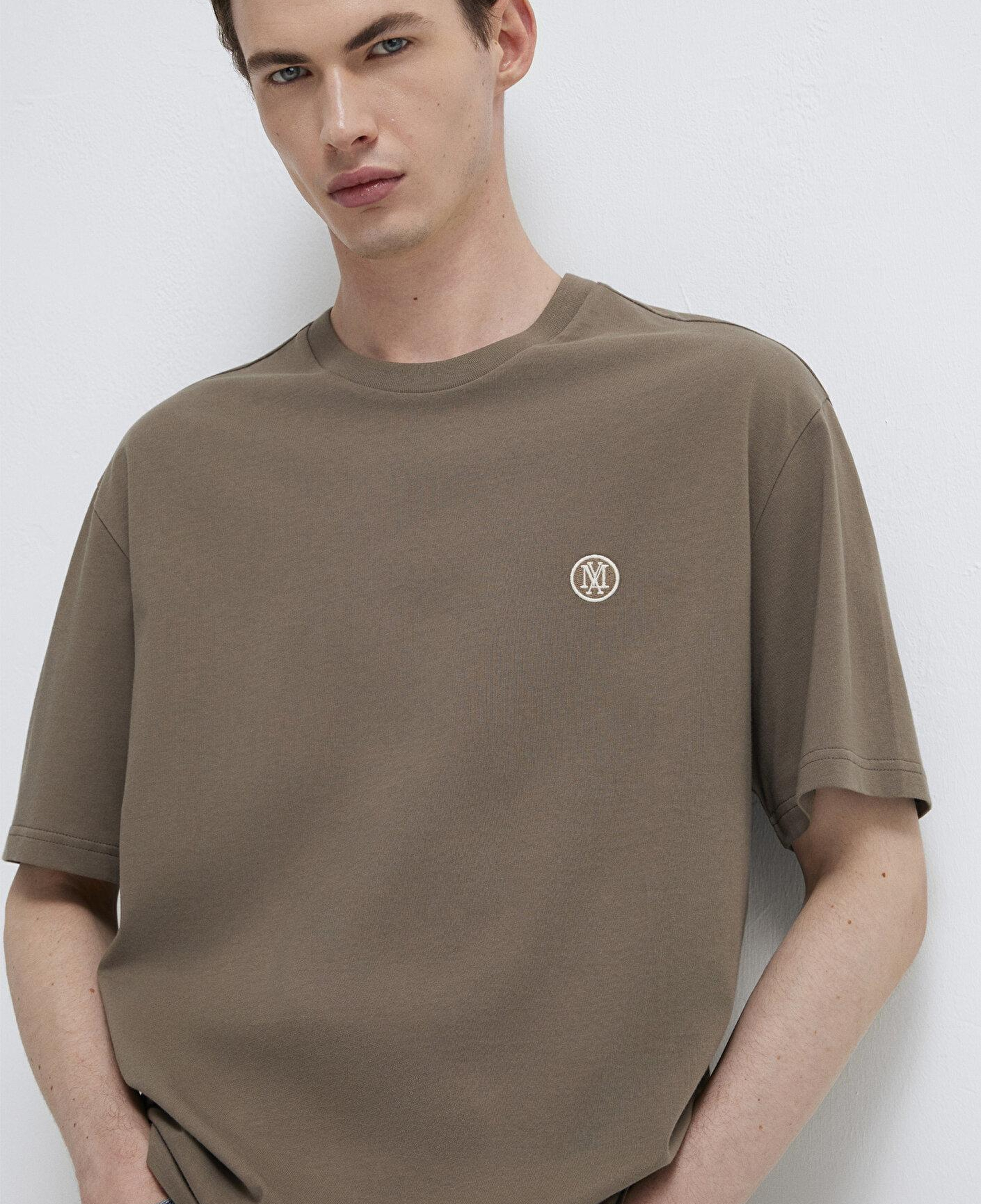 Mavi 2li Mavi Mühür Logo İşlemeli Erkek Tişört Loose Fit / Bol Rahat Kesim 0612545-70072