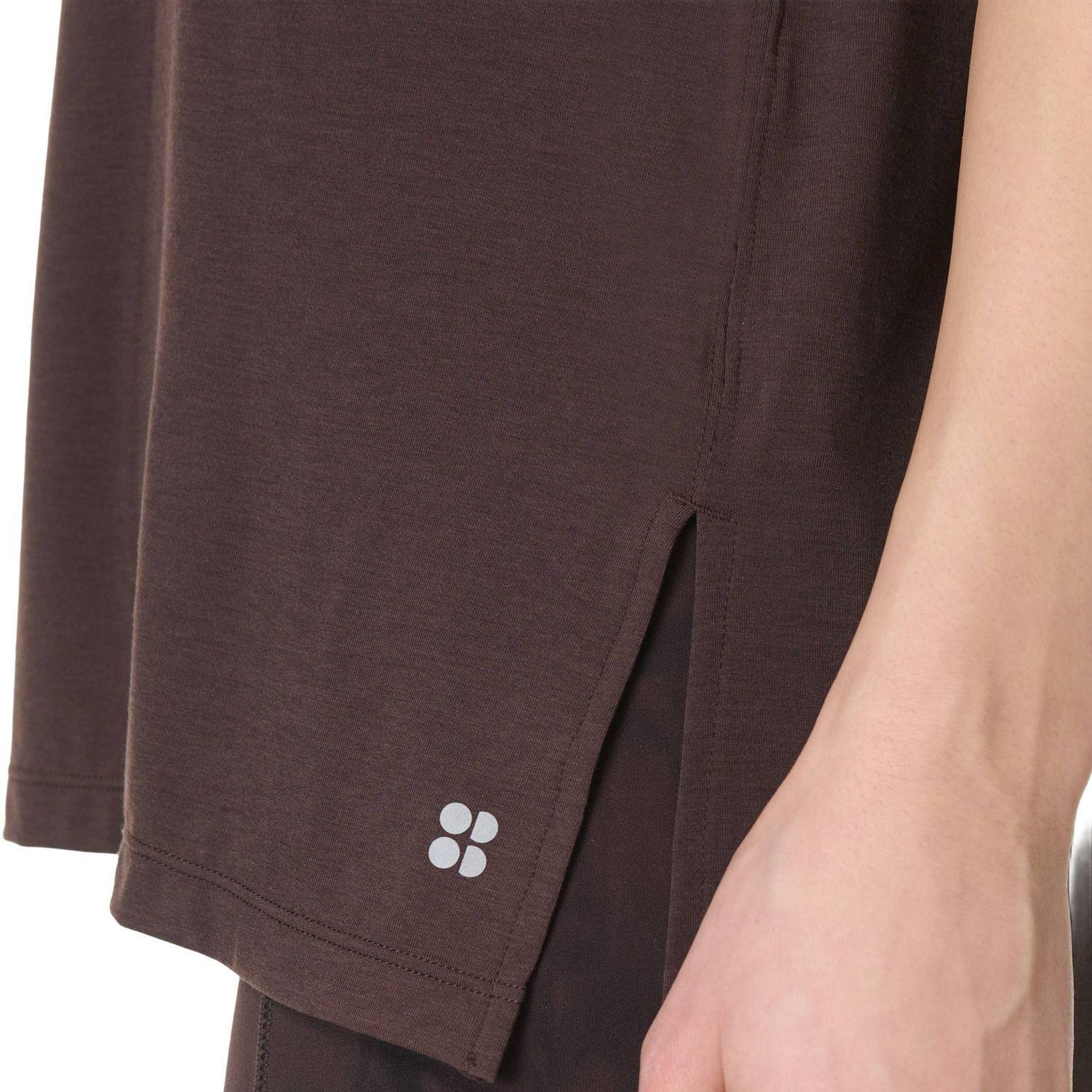 Sweaty Betty Soft Flow Studio Longline Kadın Kahverengi Tişört